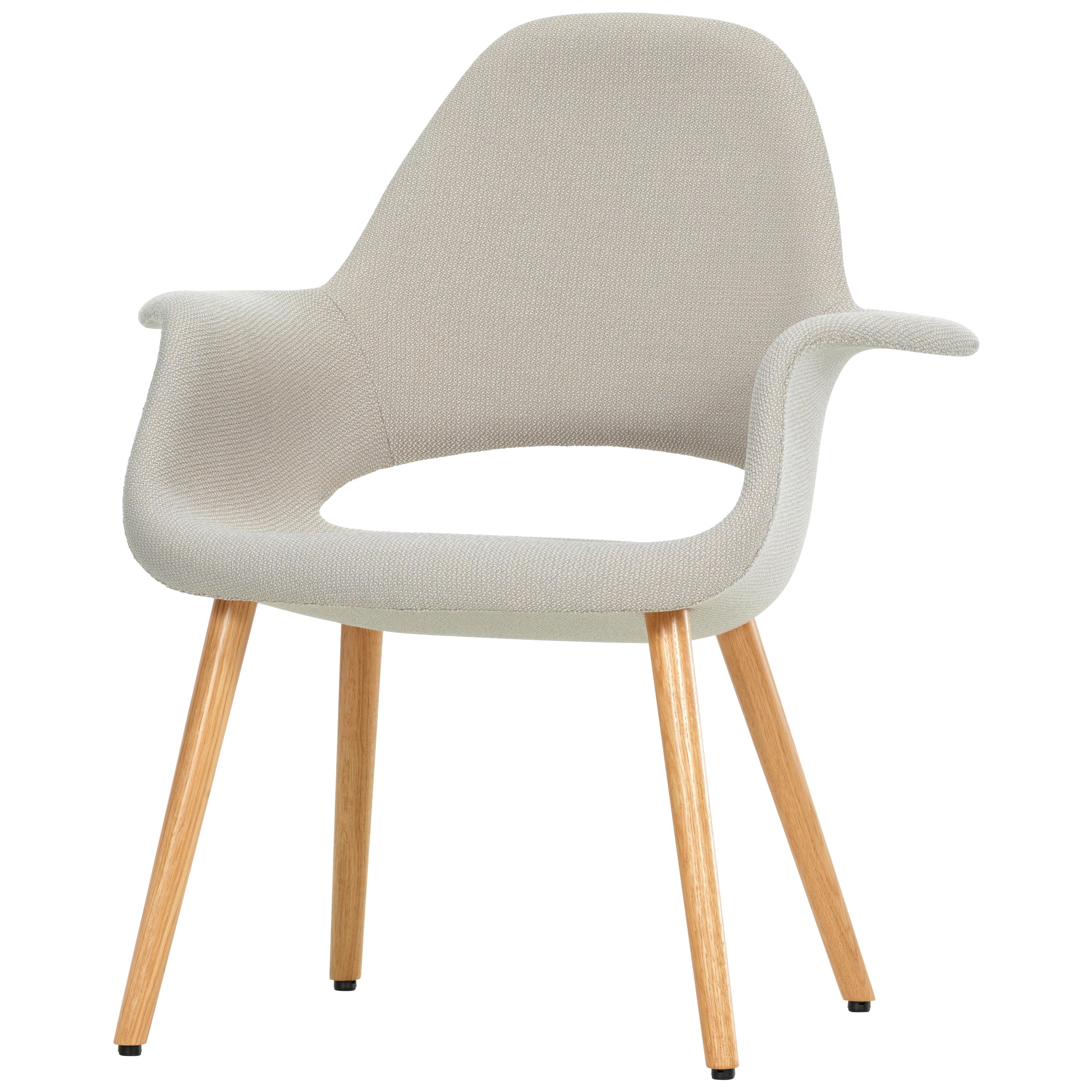 Vitra Organic Chair in Rock Credo and Oak by Charles Eames & Eero Saarinen For Sale