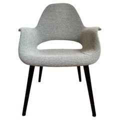 Vitra Organic Chair in Toucana Bouclé and Black Lacquered by Eames and Saarinen