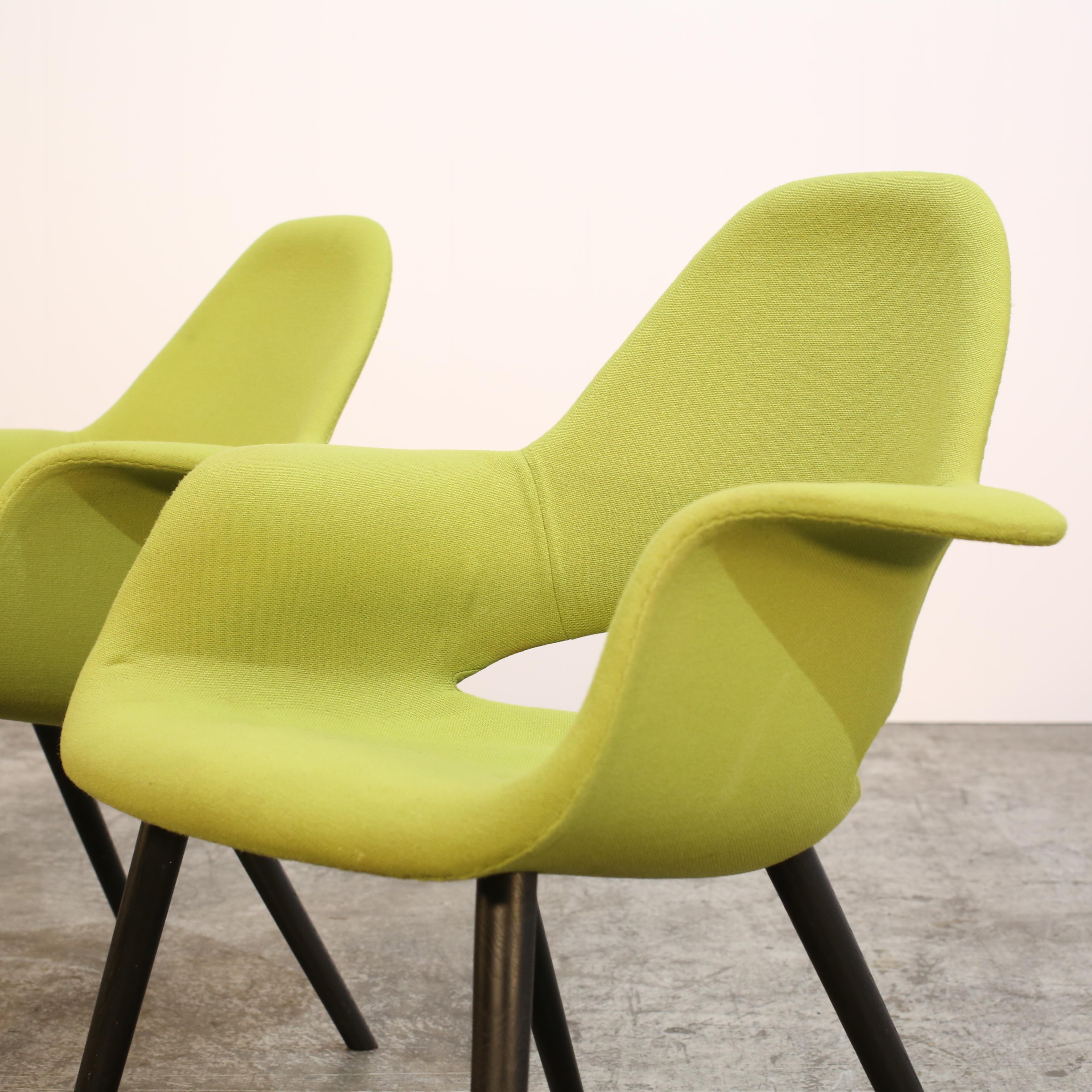 Tessuto Sedie organiche di Vitra di Charles Eames & Eero Saarinen, set di due sedie in vendita
