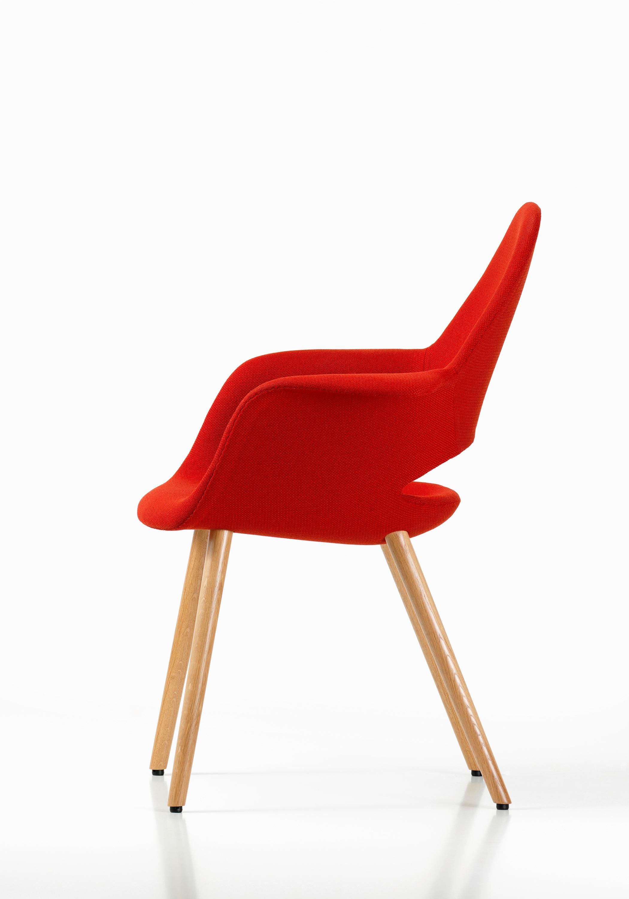 Modern Vitra Organic Conference Chair in Red Chilli by Charles Eames & Eero Saarinen For Sale