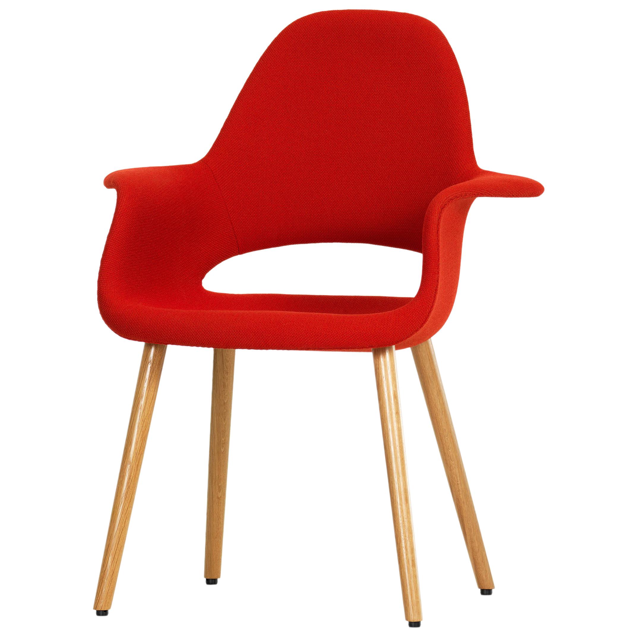 Vitra Organic Conference Chair in Red Chilli by Charles Eames & Eero Saarinen For Sale