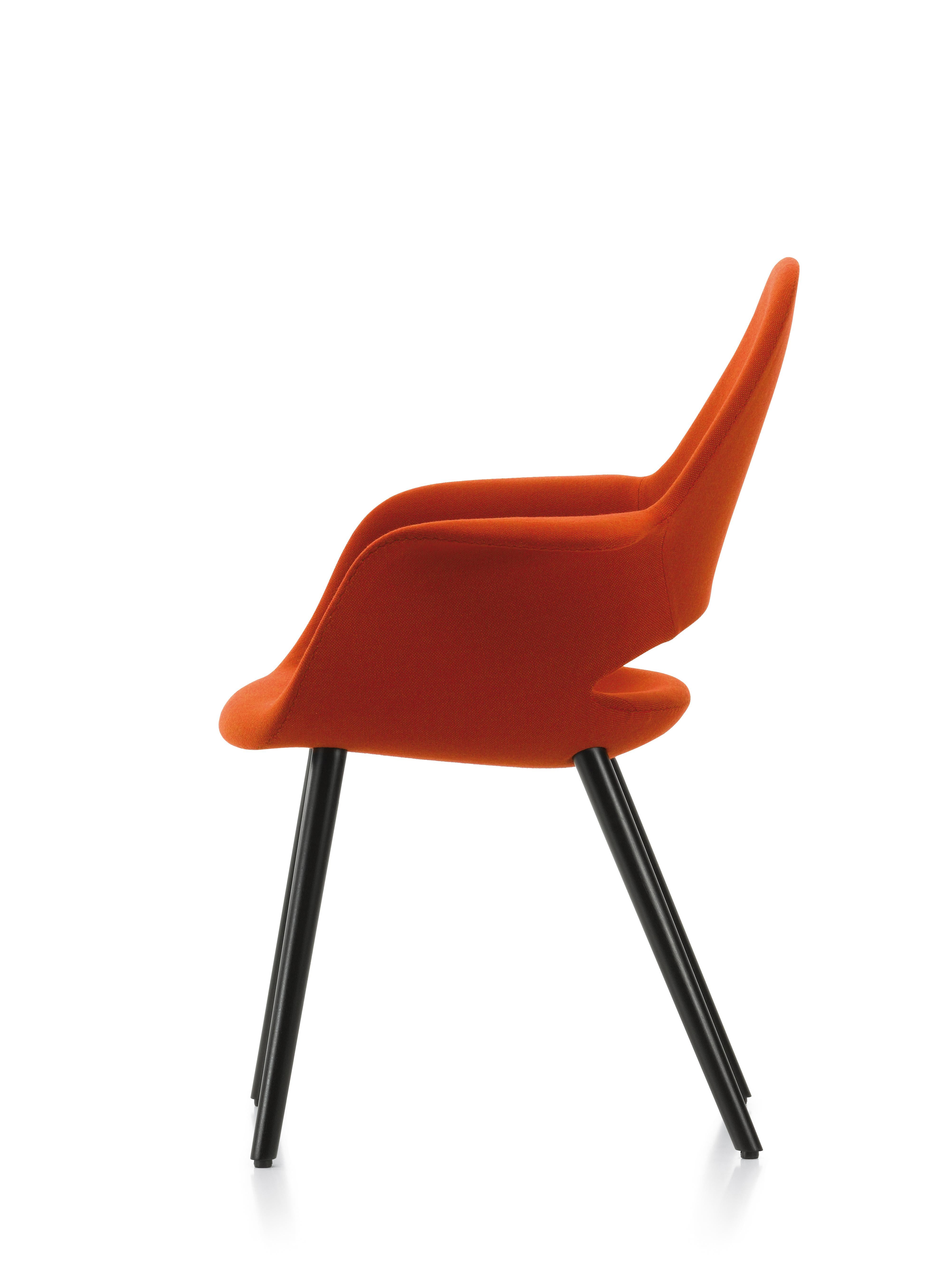 Modern Vitra Organic Conference Chair in Red & Poppy by Charles Eames & Eero Saarinen For Sale