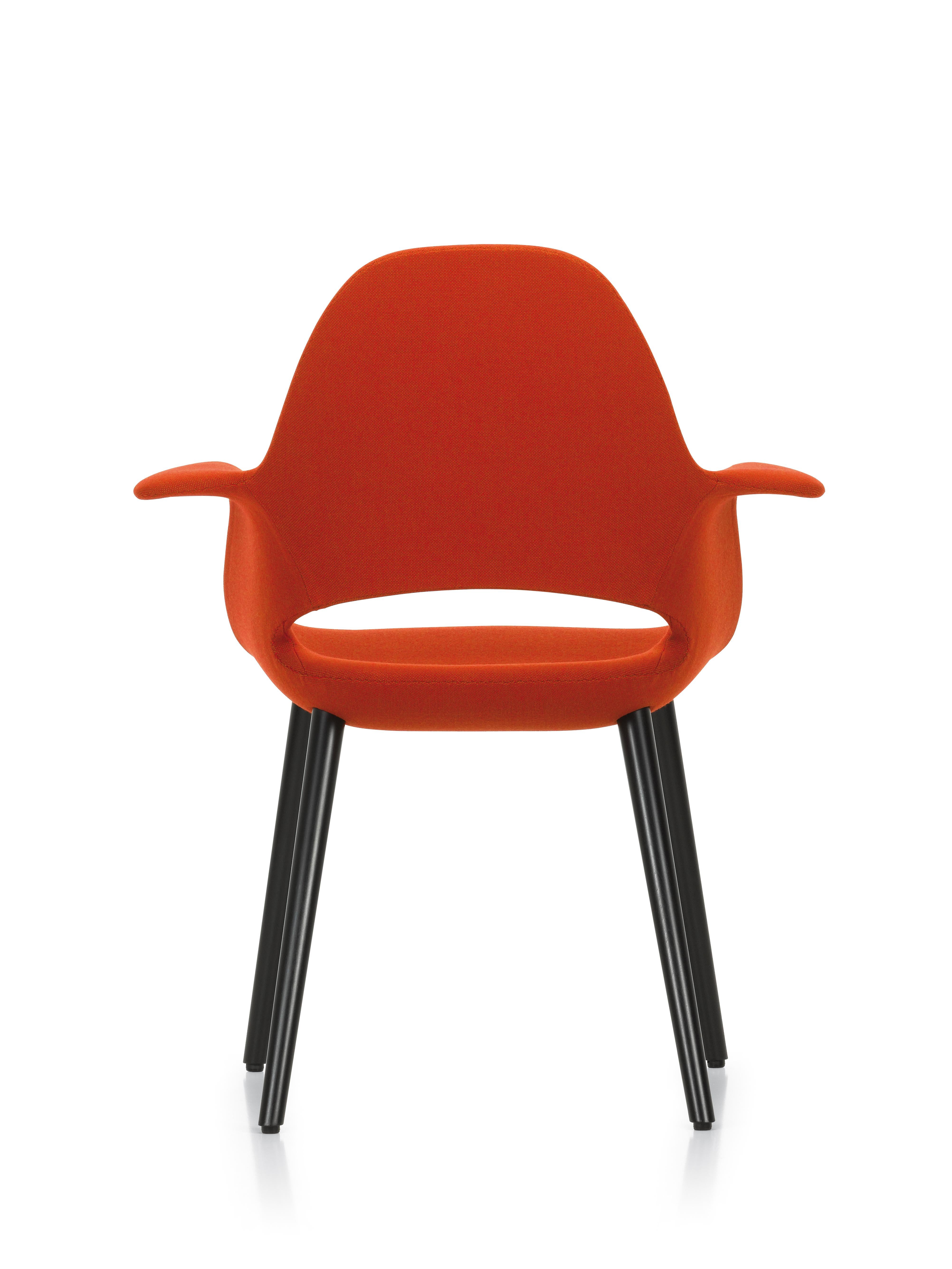 Swiss Vitra Organic Conference Chair in Red & Poppy by Charles Eames & Eero Saarinen For Sale