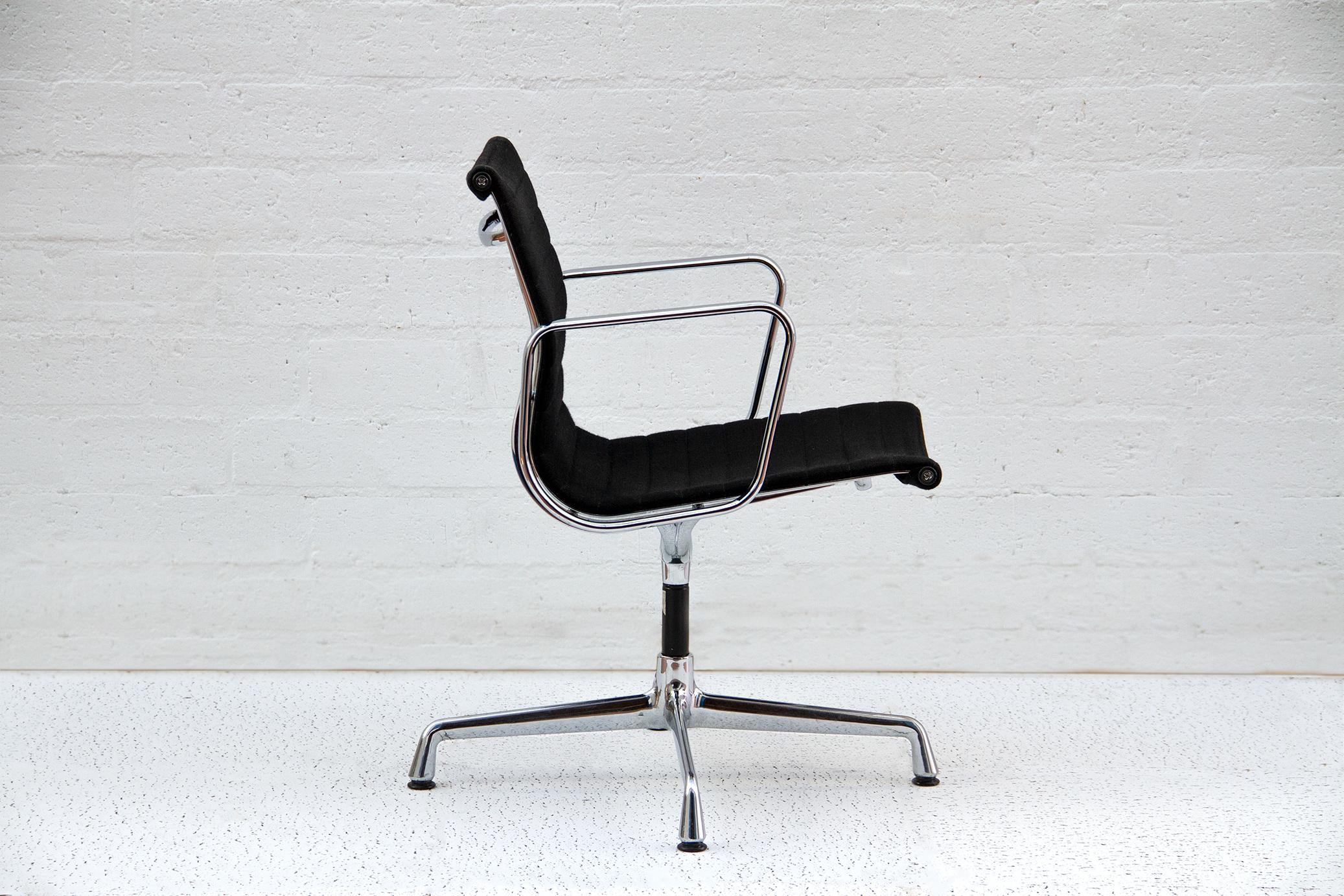 Anodized Vitra Original, Eames Office Chair, EA108, Swivel with Armrest, Modern Design
