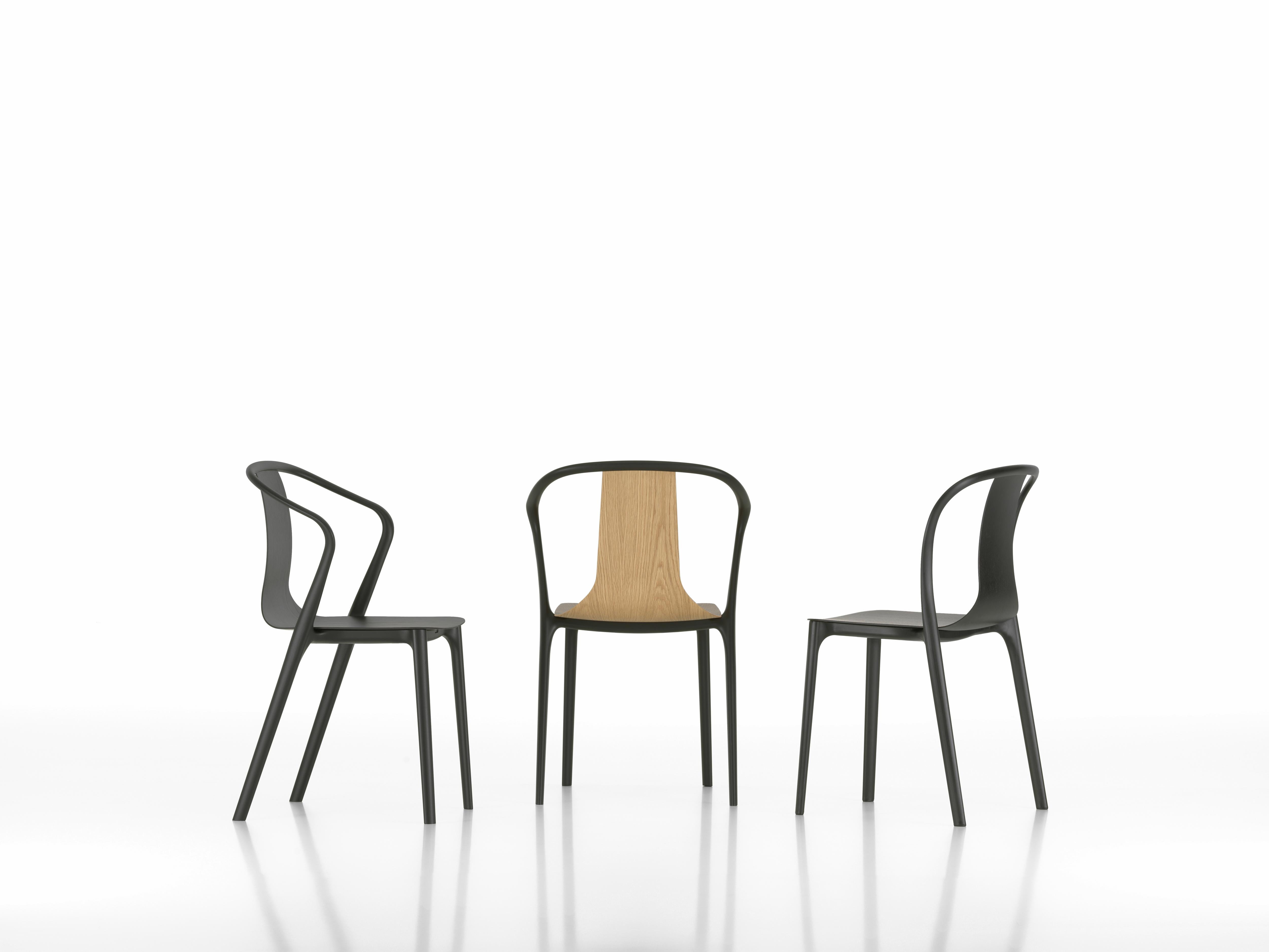 Swiss Vitra Outdoor Belleville Chair in Cream Plastic by Ronan & Erwan Bouroullec For Sale