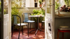 Vitra Outdoor Belleville Chair in Moss Grey Plastic by Ronan & Erwan Bouroullec