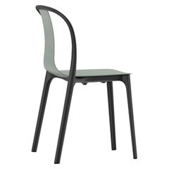 Vitra Outdoor Belleville Chair in Moss Grey Plastic by Ronan & Erwan Bouroullec