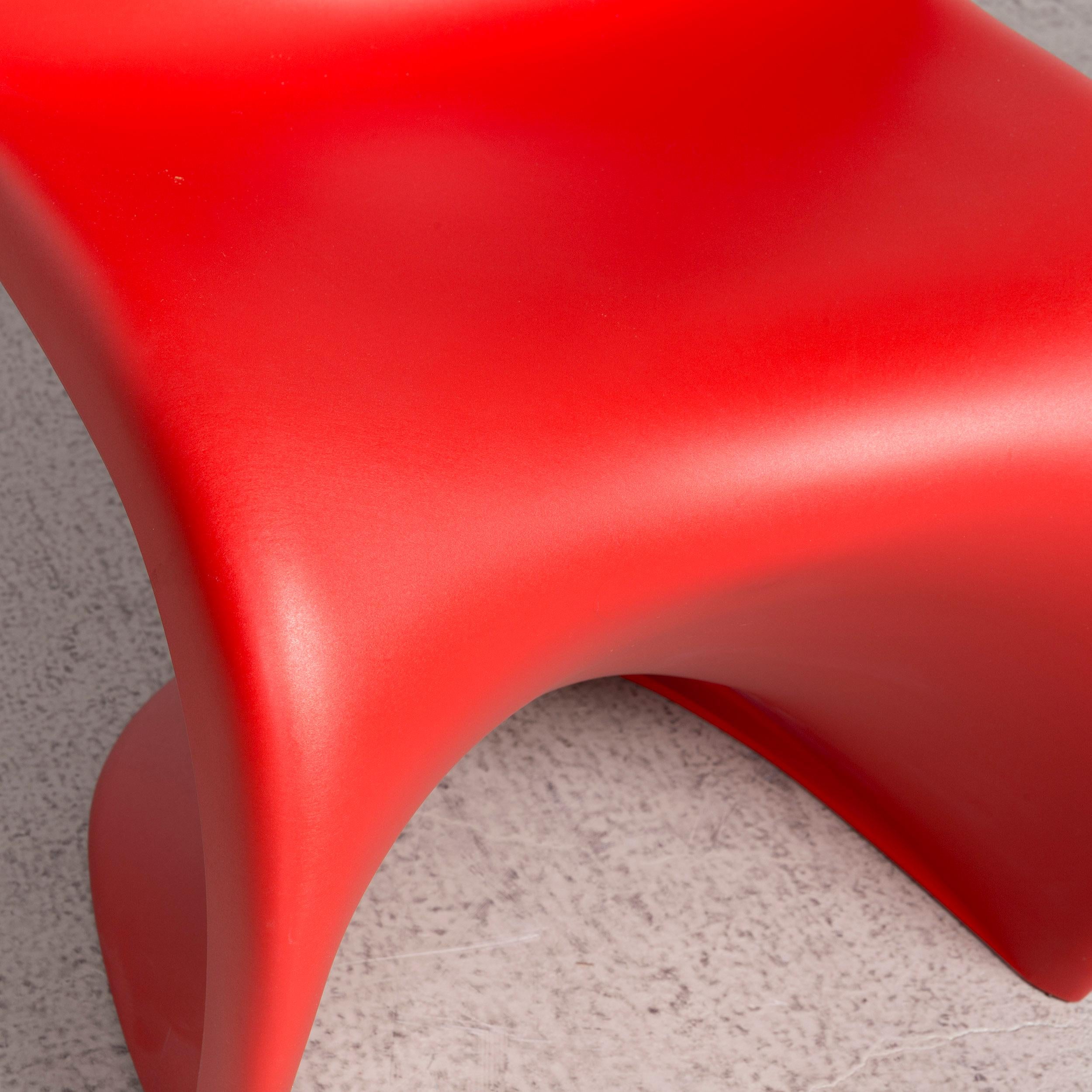 Modern Vitra Panton Chair Designer Plastic Armchair Red by Verner Panton Polyproypylen For Sale