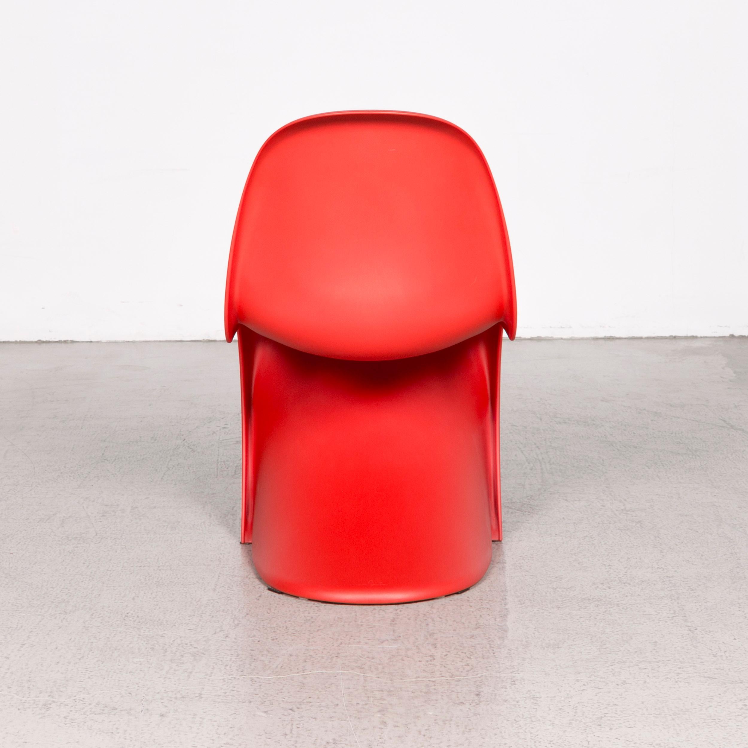 Vitra Panton Chair Designer Plastic Armchair Red by Verner Panton Polyproypylen For Sale 2