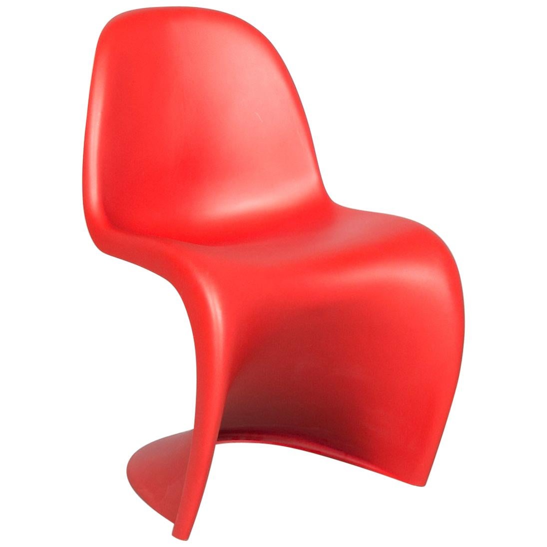 Vitra Panton Chair Designer Plastic Armchair Red by Verner Panton Polyproypylen For Sale