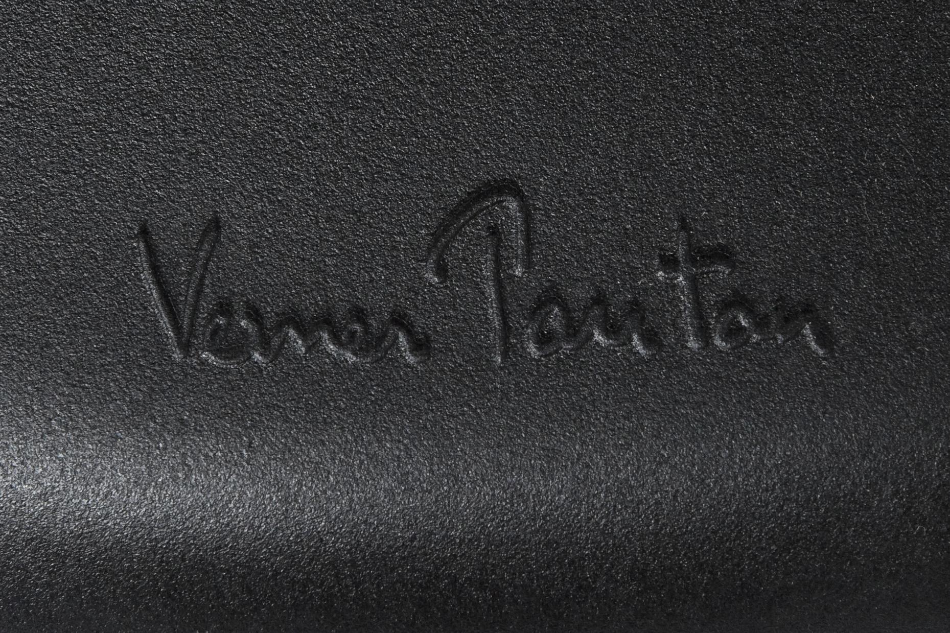 Modern Vitra Panton Chair in Black by Verner Panton For Sale