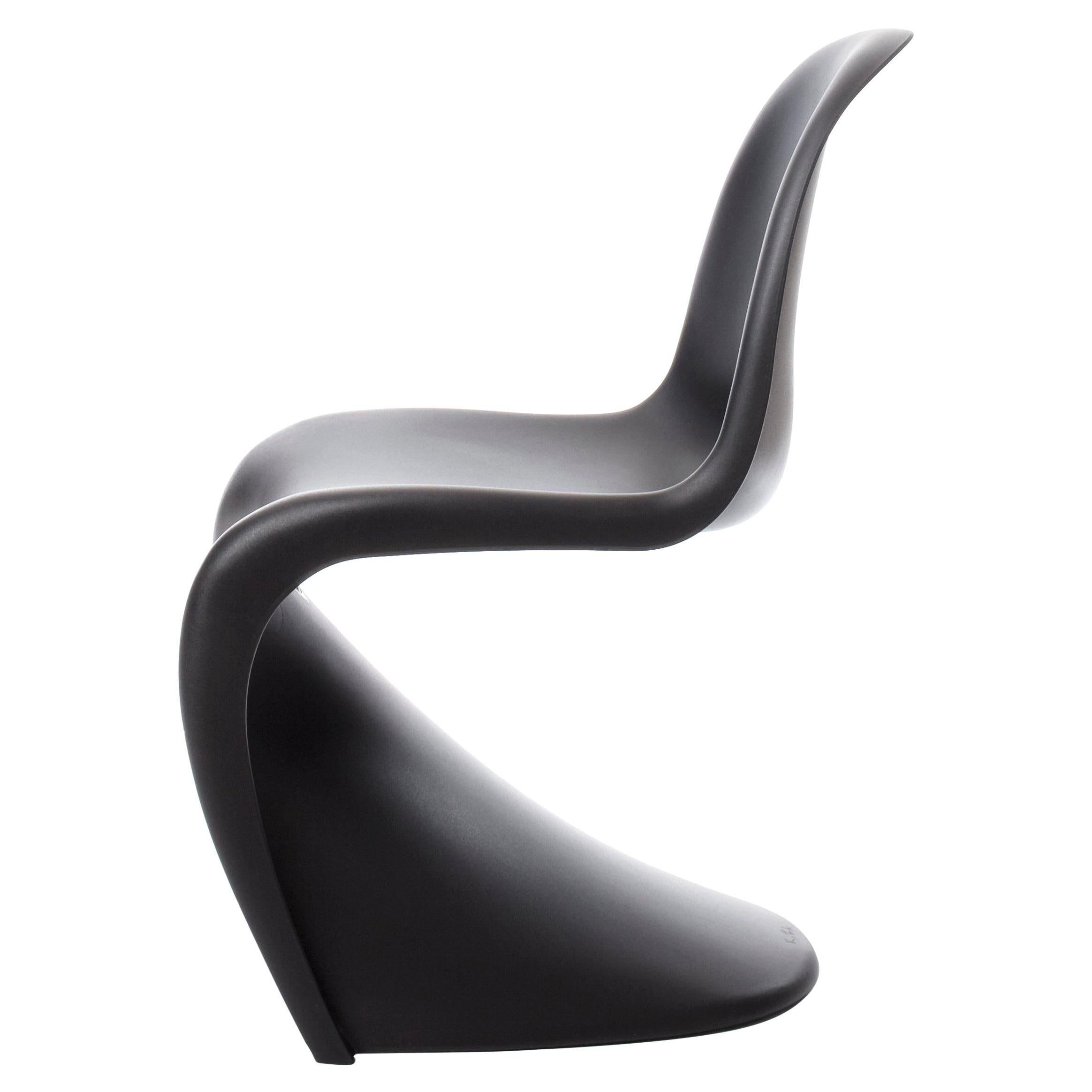 Vitra Panton Chair in Black by Verner Panton For Sale