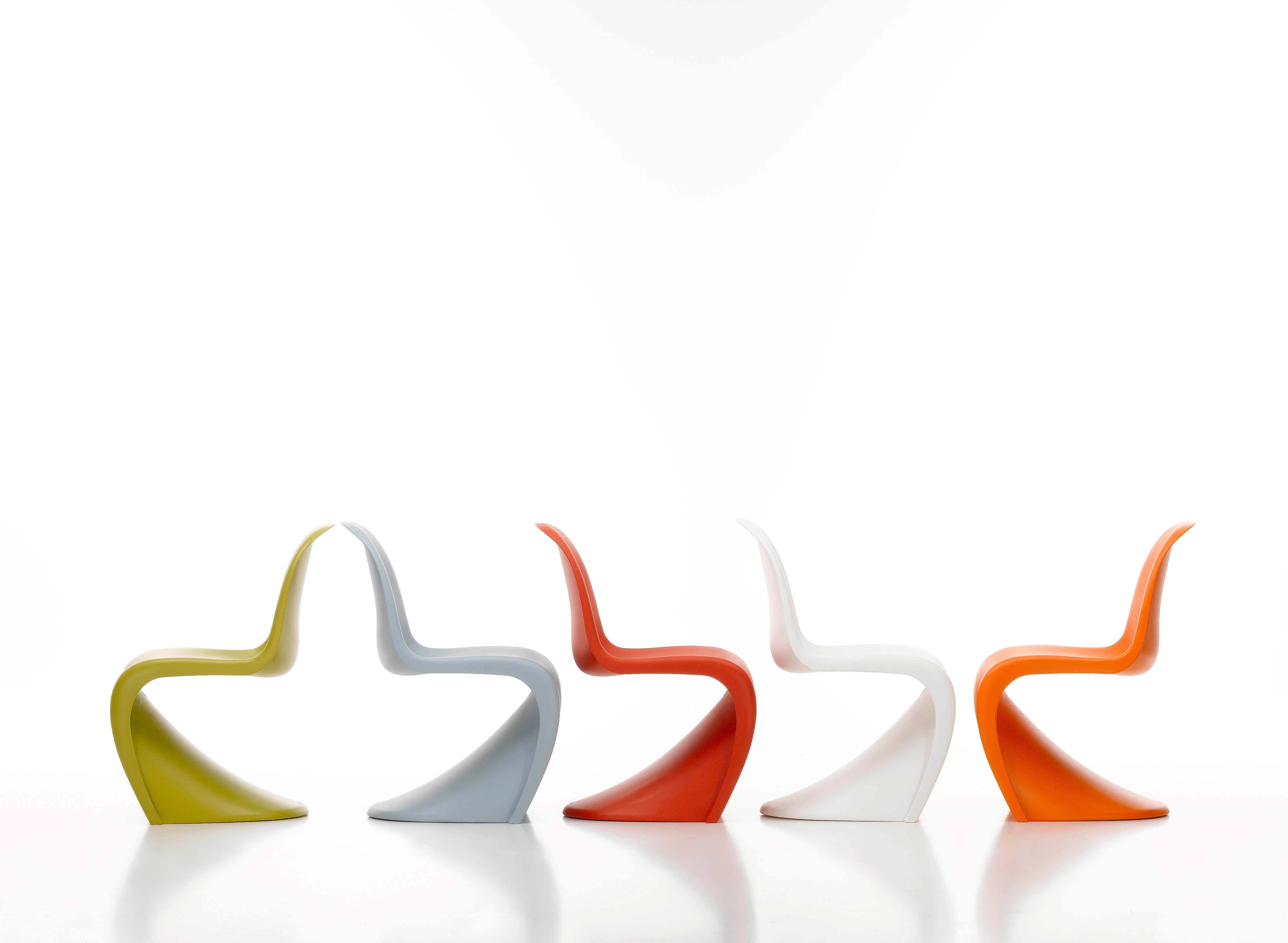 Molded Vitra Panton Chair in Chartreuse by Verner Panton