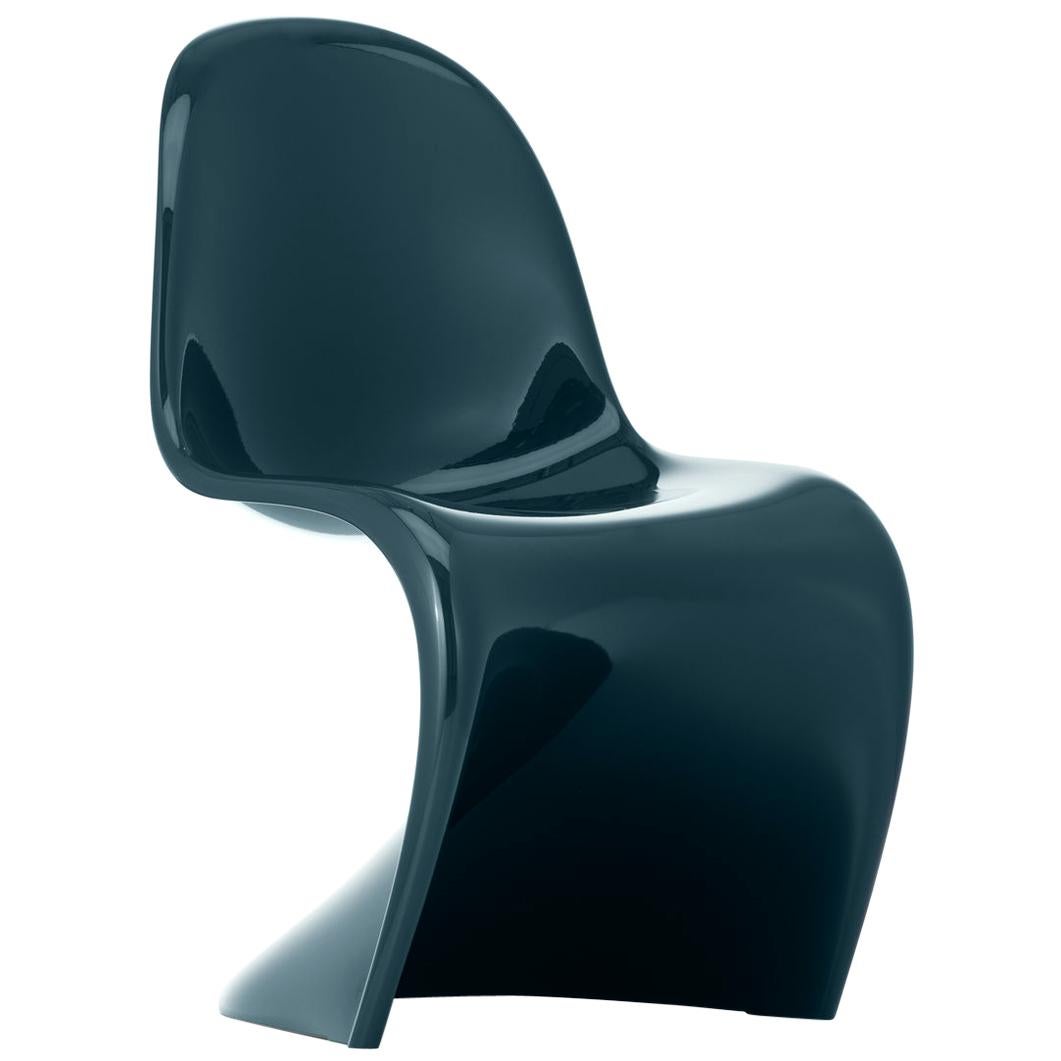 Vitra Panton Chair in Lacquered Petrol Blue by Verner Panton For Sale