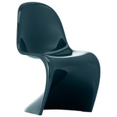 Sedia Vitra Panton in blu petrolio laccato di Verner Panton