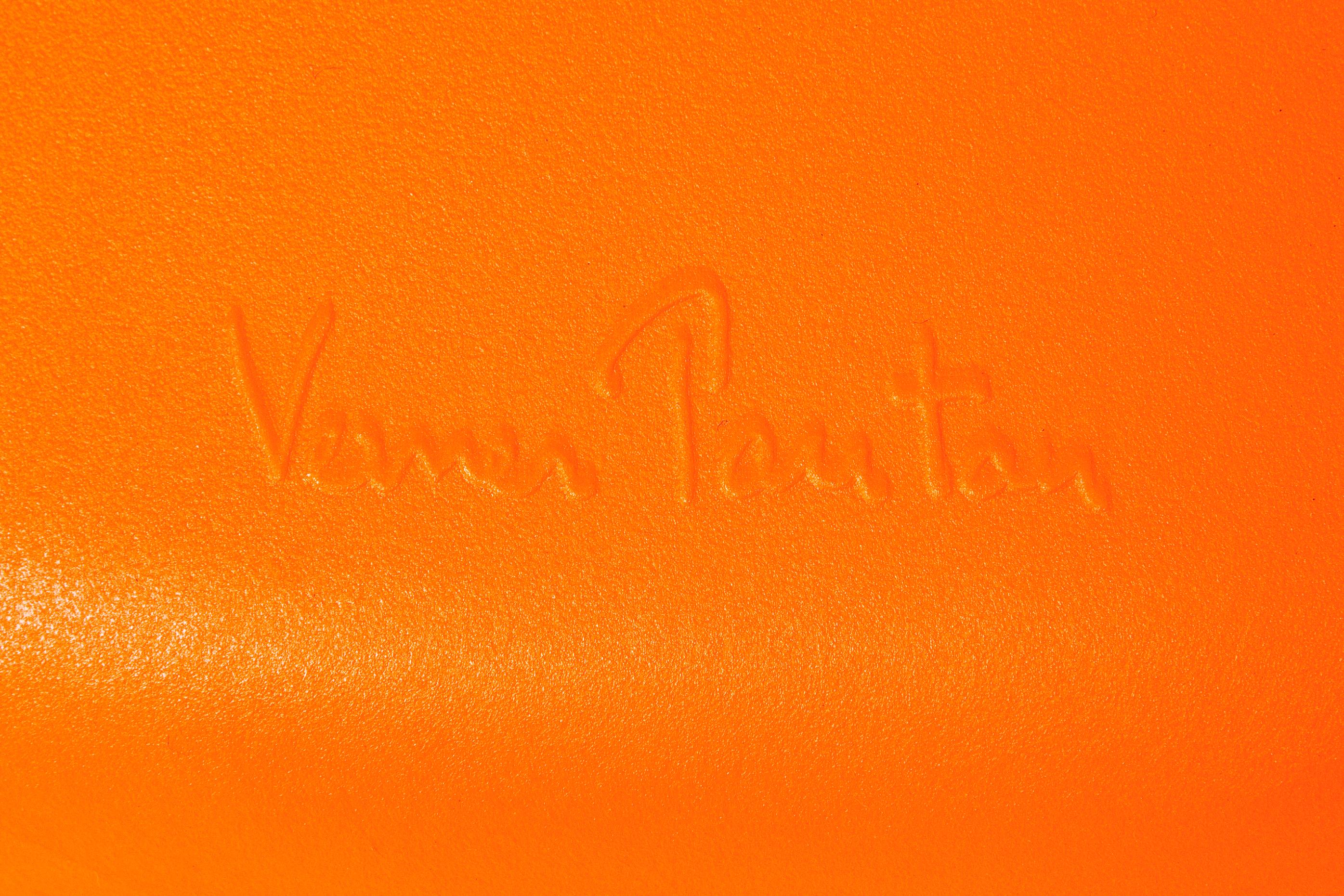 Swiss Vitra Panton Chair in Tangerine by Verner Panton