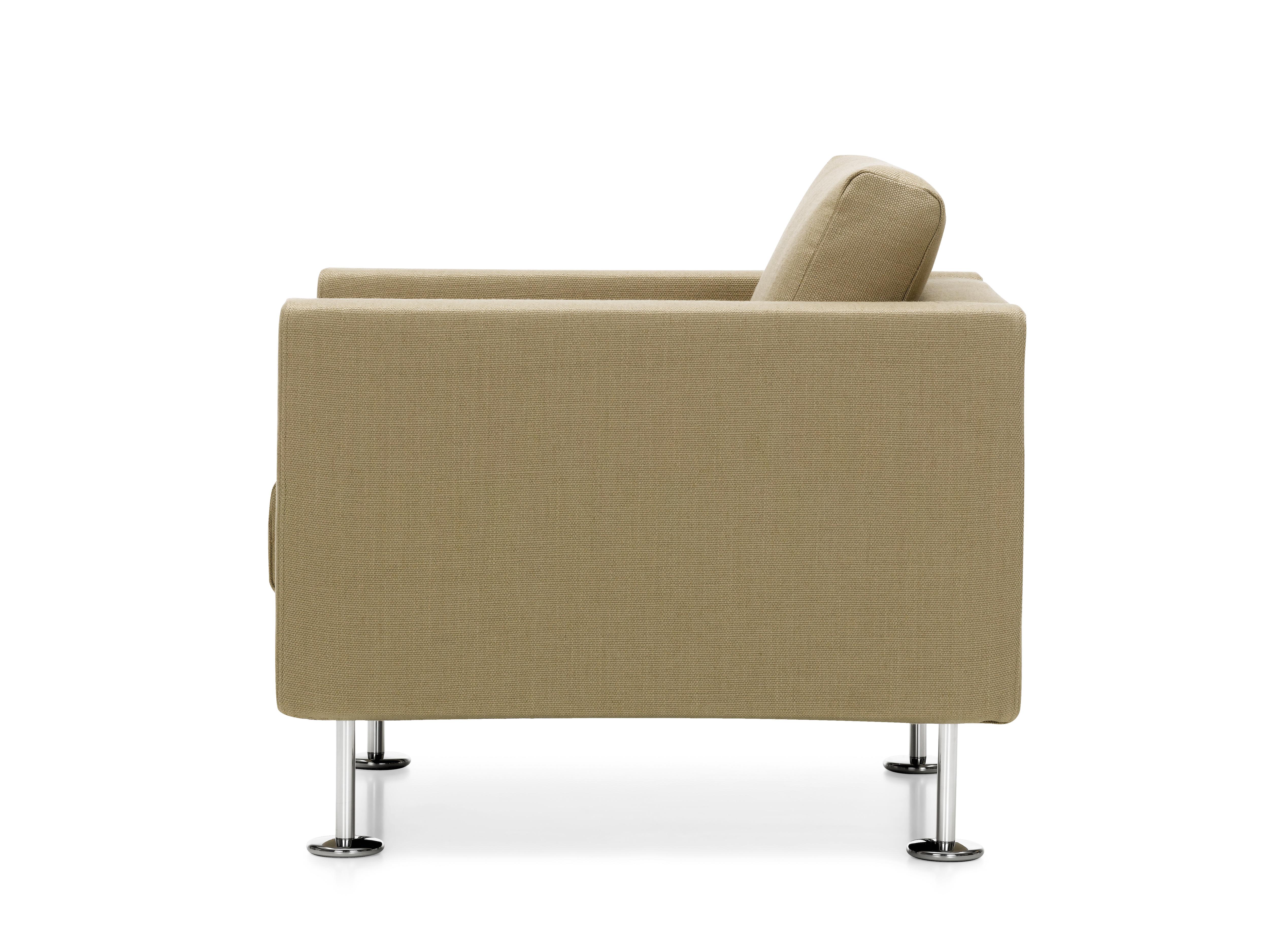 Modern Vitra Park Armchair in Asphalt Leather by Jasper Morrison For Sale