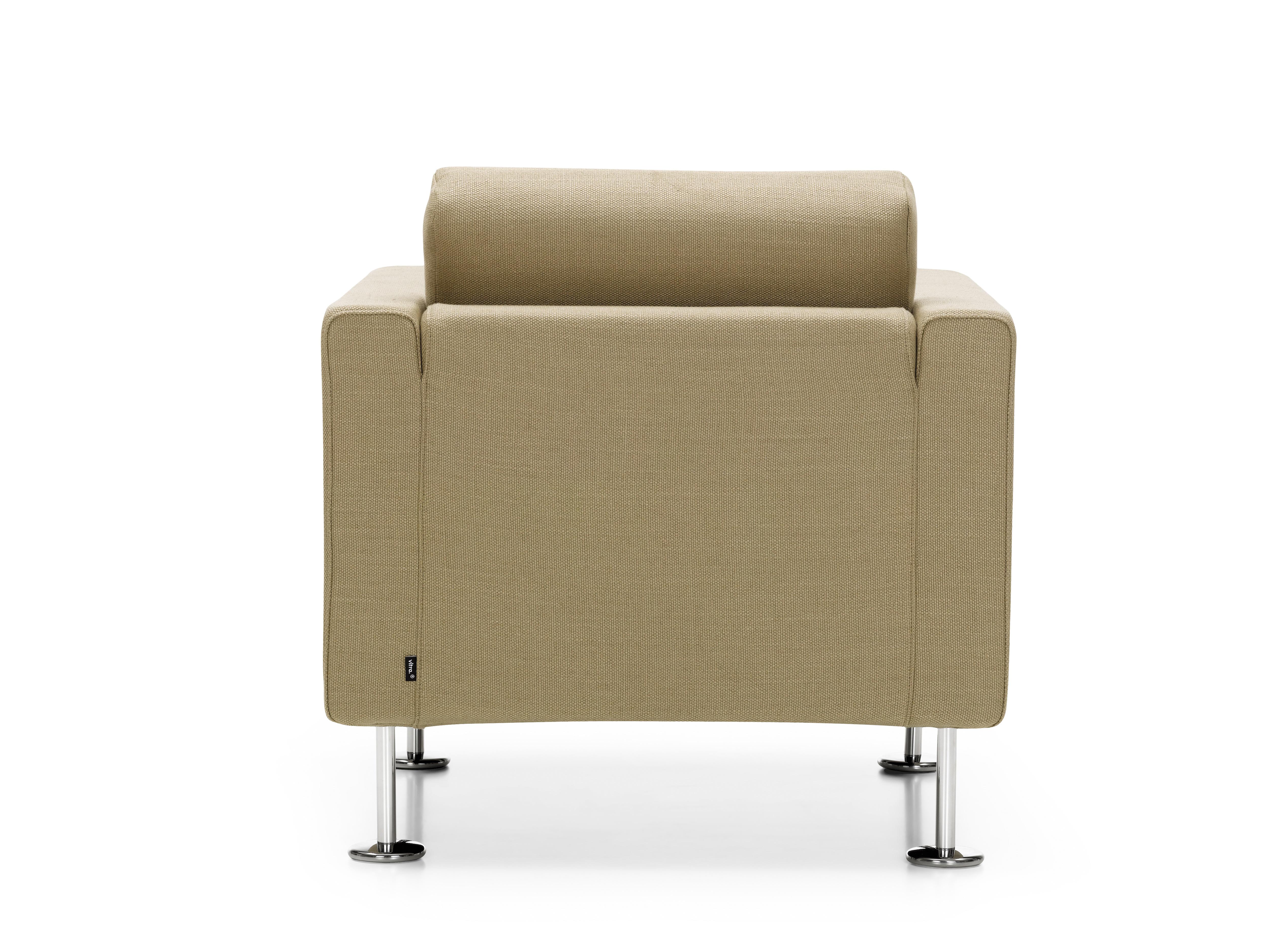 Swiss Vitra Park Armchair in Asphalt Leather by Jasper Morrison For Sale