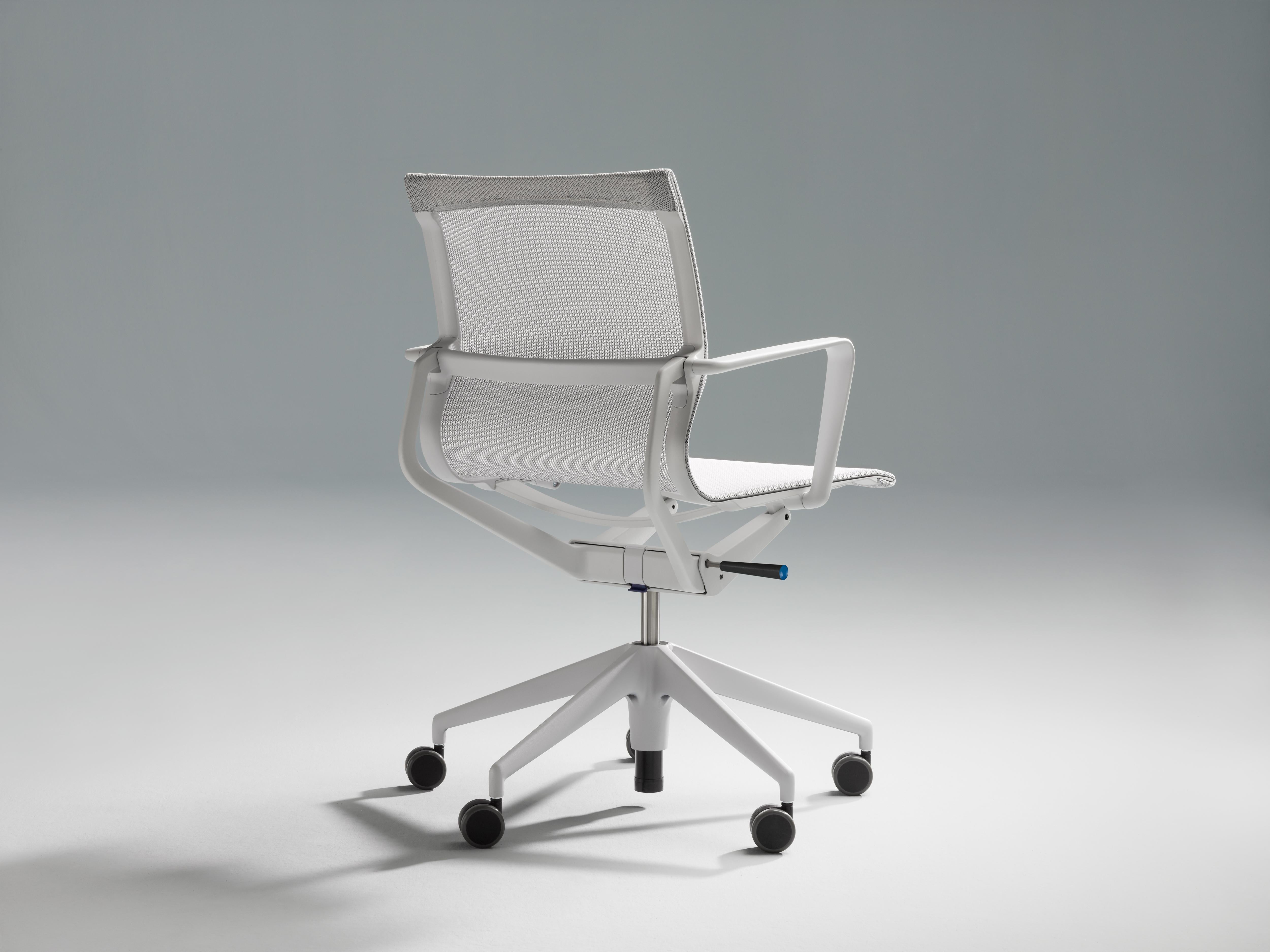 These items are currently only available in the United States.

The structure of Physix is based on the idea of creating a continuous seat shell by stretching a single textile panel between two side members. With its design, the chair assumes its