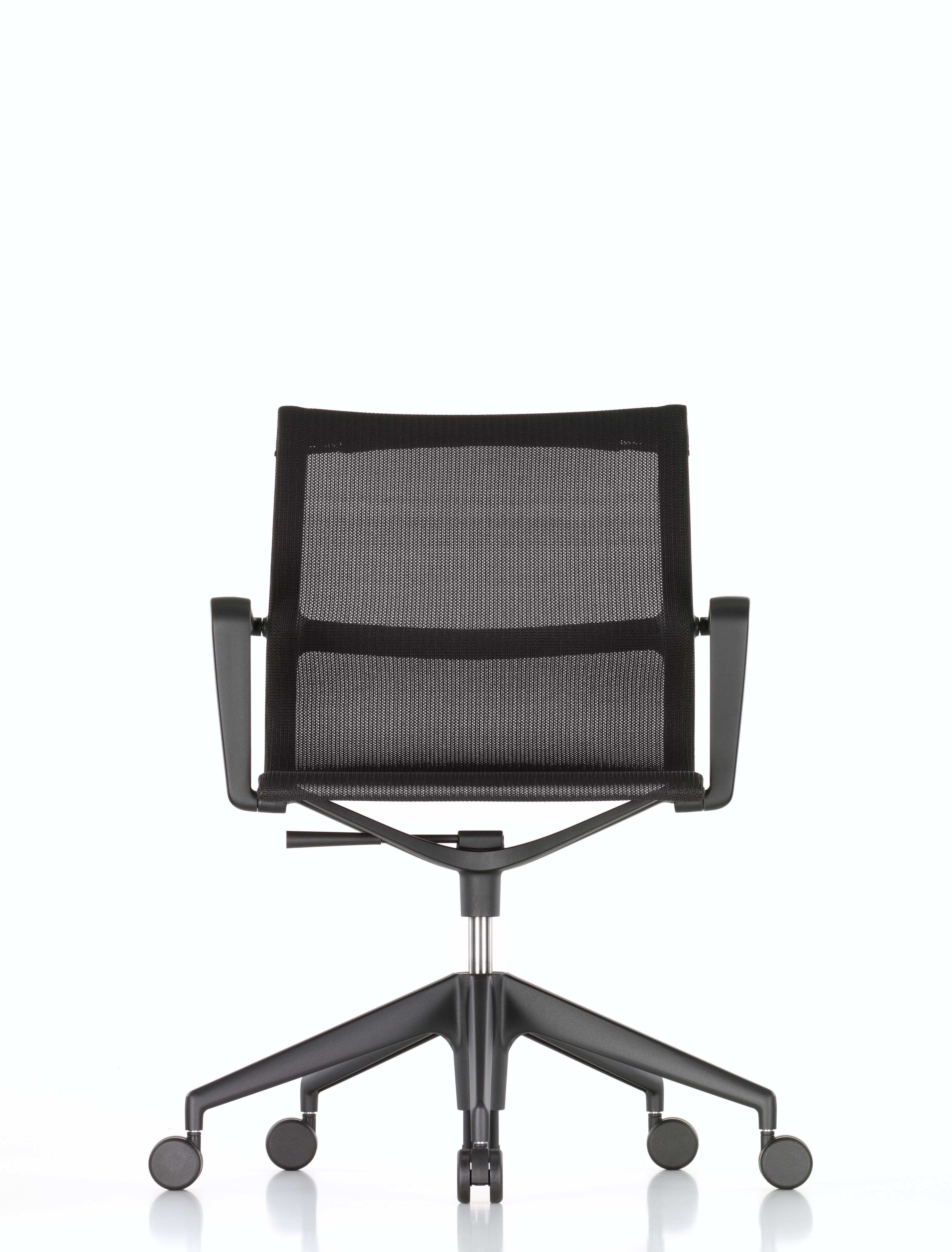 These items are currently only available in the United States.

The structure of Physix is based on the idea of creating a continuous seat shell by stretching a single textile panel between two side members. With its design, the chair assumes its
