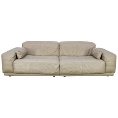 Vitra "Place" Zweisitziges Sofa aus elfenbeinfarbenem Leder von Jasper Morrison