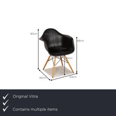 Vitra Plastic Armchair Black and White Plastic Armchair