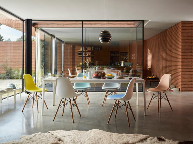 Vitra Plate Dining Table in Natural Oak and Earth Grey ...