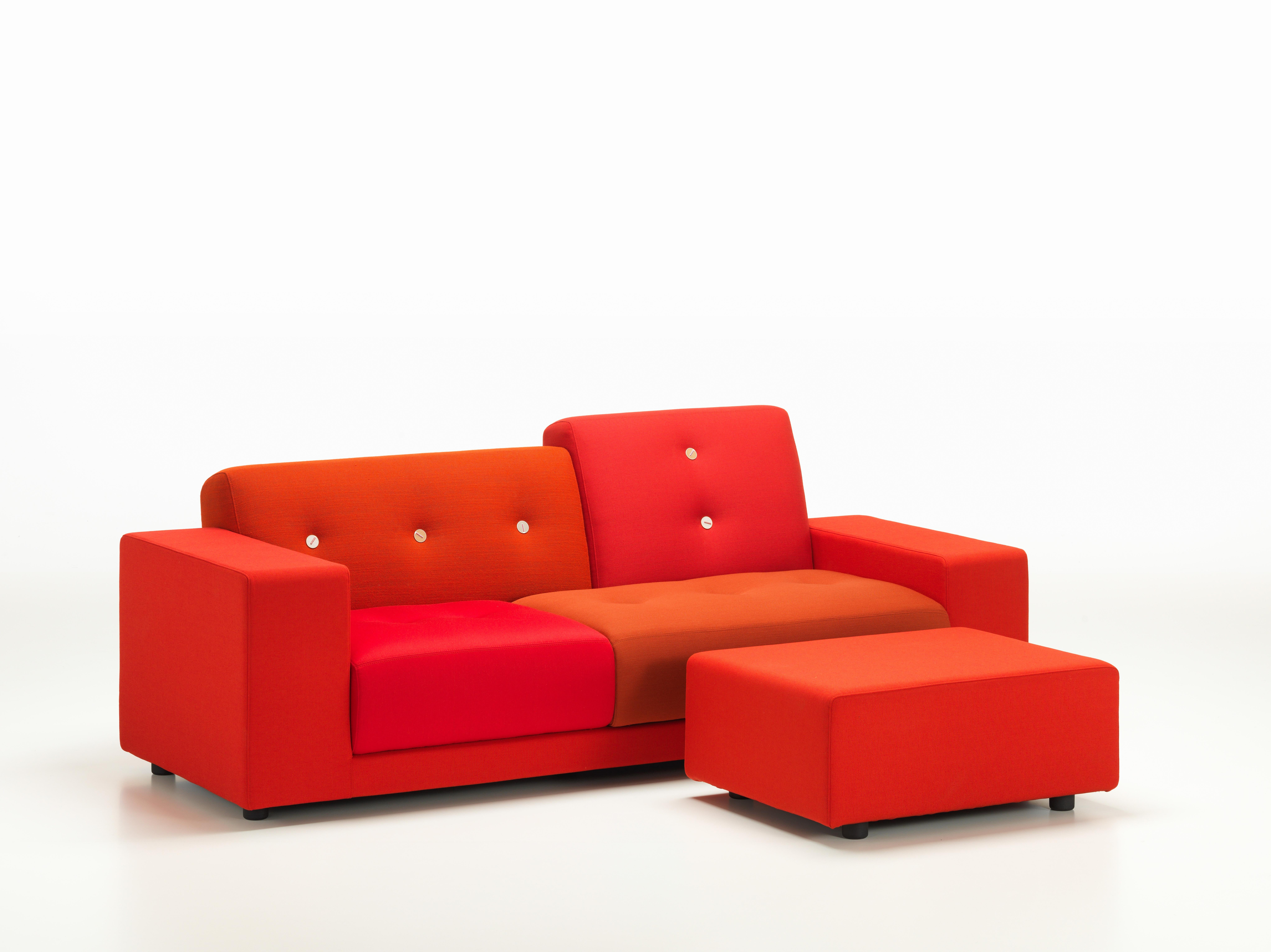 Vitra Polder Compact Sofa in Red Shades by Hella Jongerius (21. Jahrhundert und zeitgenössisch) im Angebot