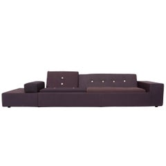 Vitra Polder Designer Fabric Sofa Brown Four-Seat Couch