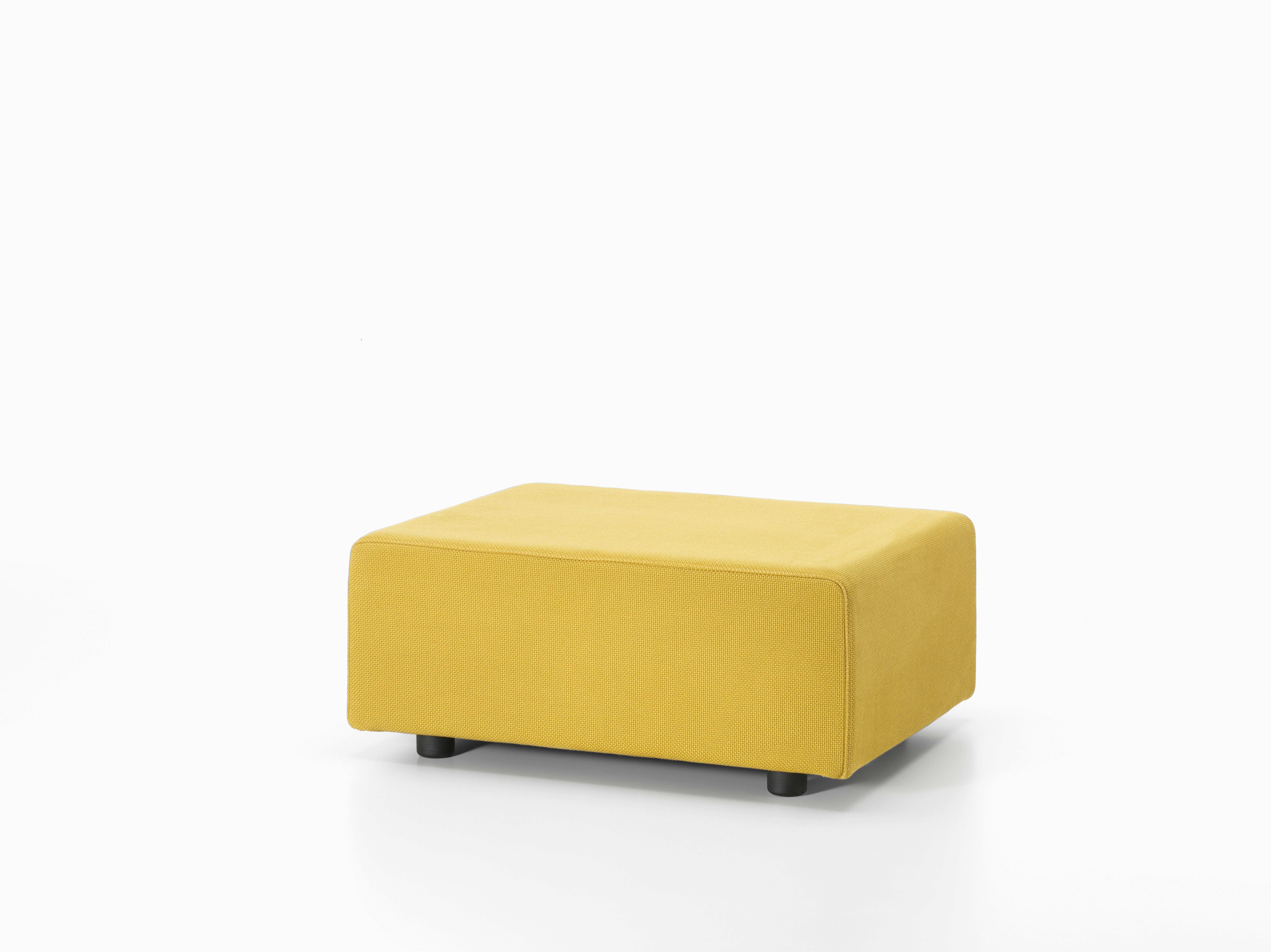 These items are currently only available in the United States.

The ottoman is a flexible element that can be optionally used as a side platform to extend the horizontal surface of the Polder Sofa. Positioned perpendicular to the sofa, it forms a