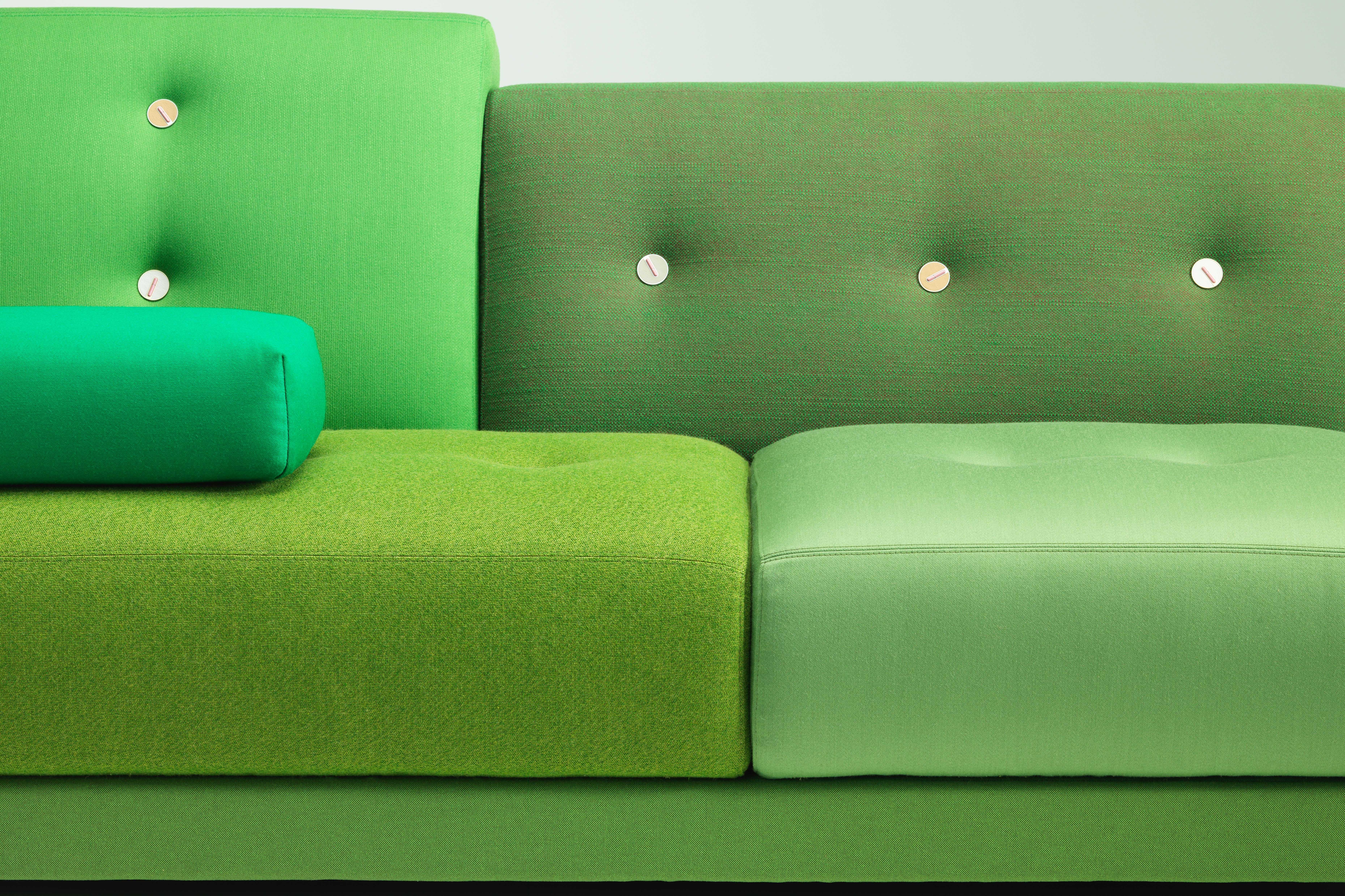 Vitra Polder Sofa in Green Shades by Hella Jongerius For Sale 1