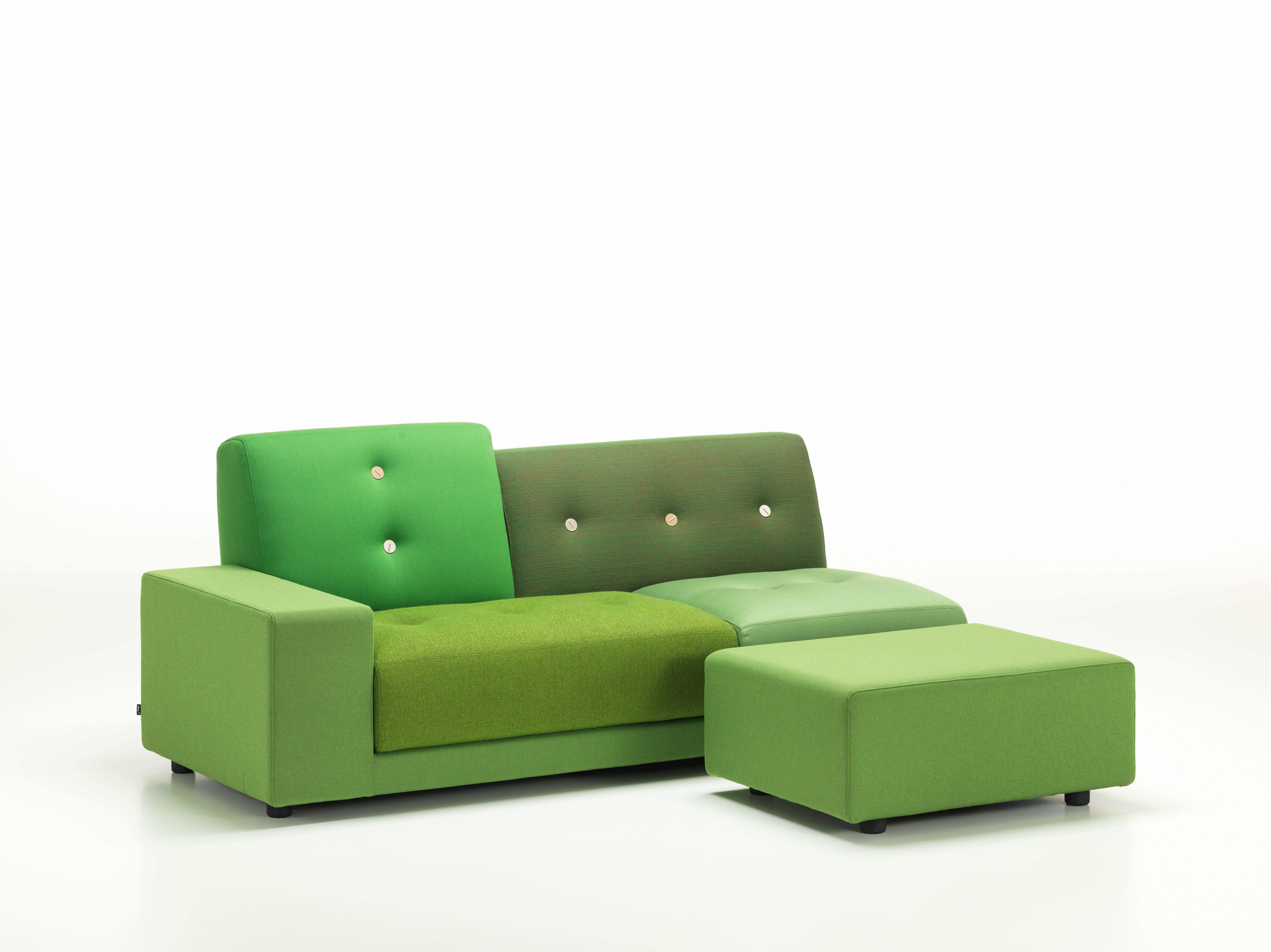 Swiss Vitra Polder Sofa in Green Shades by Hella Jongerius For Sale