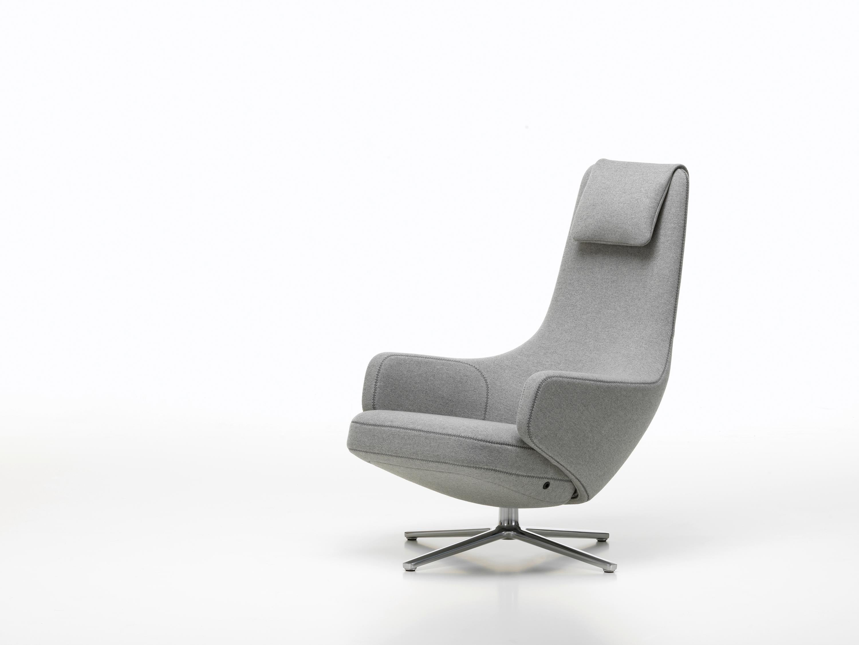 Vitra Repos Lounge Chair in Pebble Grey Cosy by Antonio Citterio For Sale 1