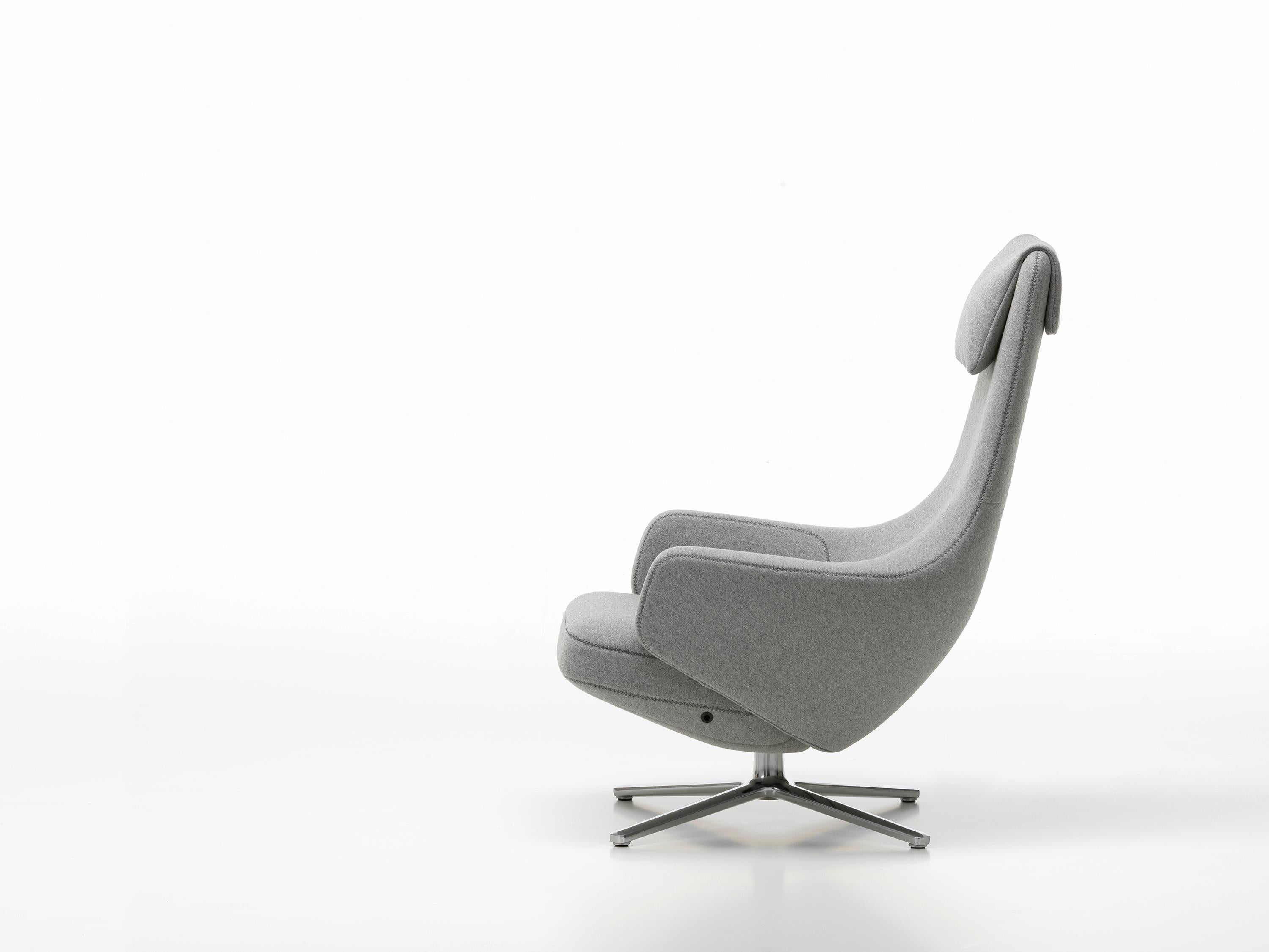 Vitra Repos Lounge Chair in Pebble Grey Cosy by Antonio Citterio For Sale 5