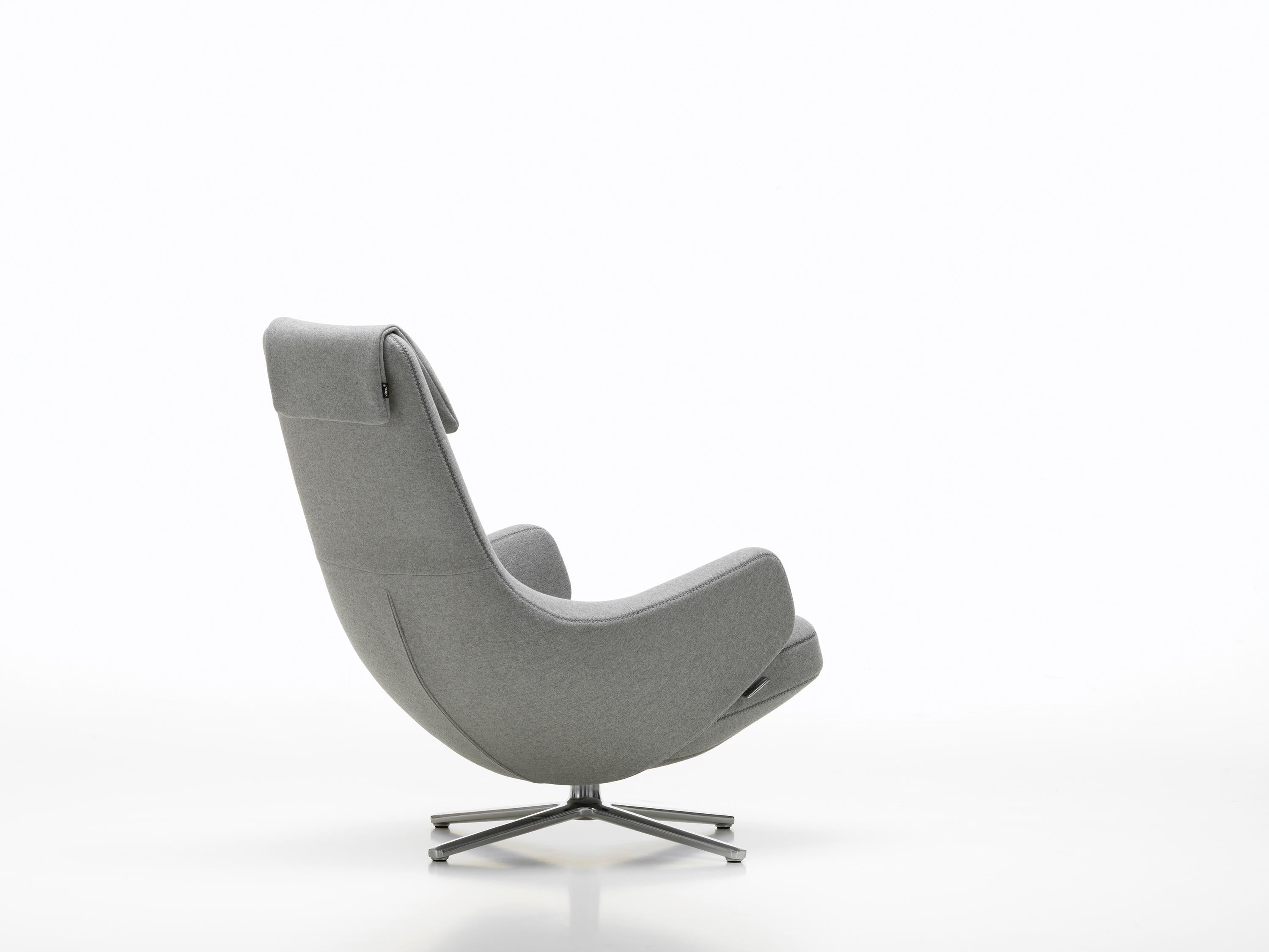 Modern Vitra Repos Lounge Chair in Pebble Grey Cosy by Antonio Citterio For Sale