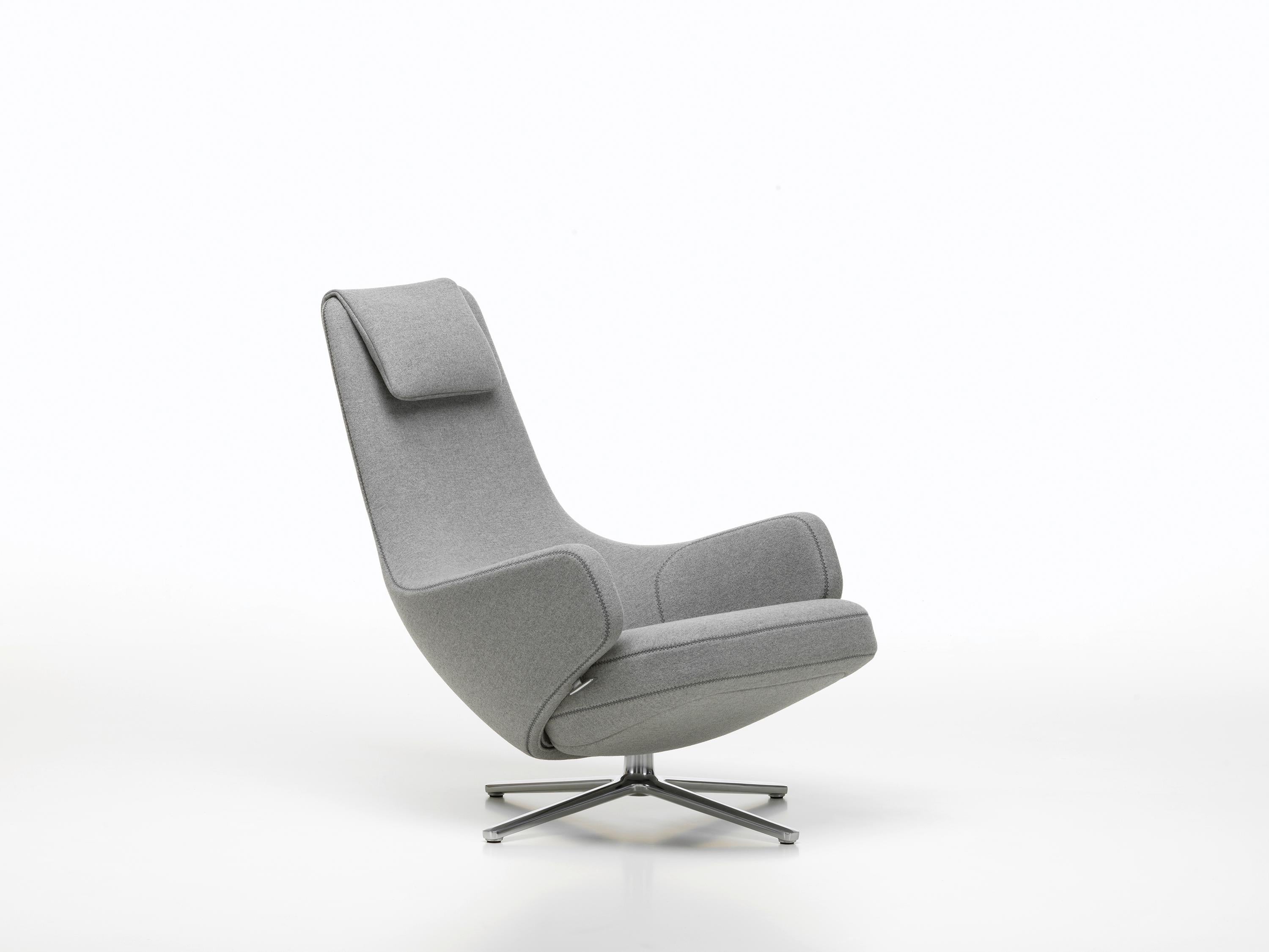 Swiss Vitra Repos Lounge Chair in Pebble Grey Cosy by Antonio Citterio For Sale