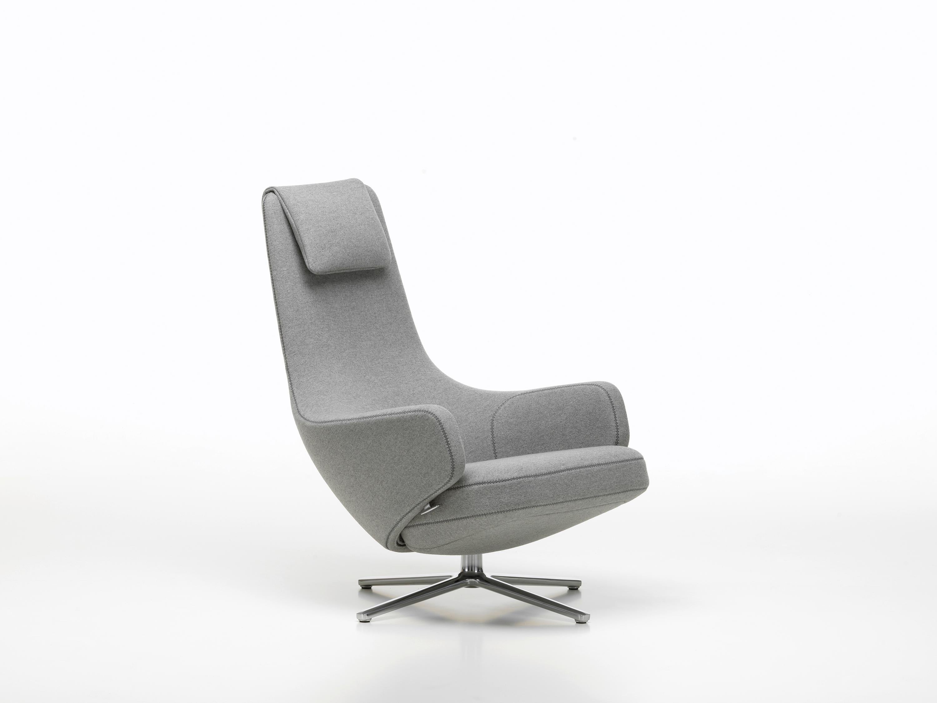 Polished Vitra Repos Lounge Chair in Pebble Grey Cosy by Antonio Citterio For Sale