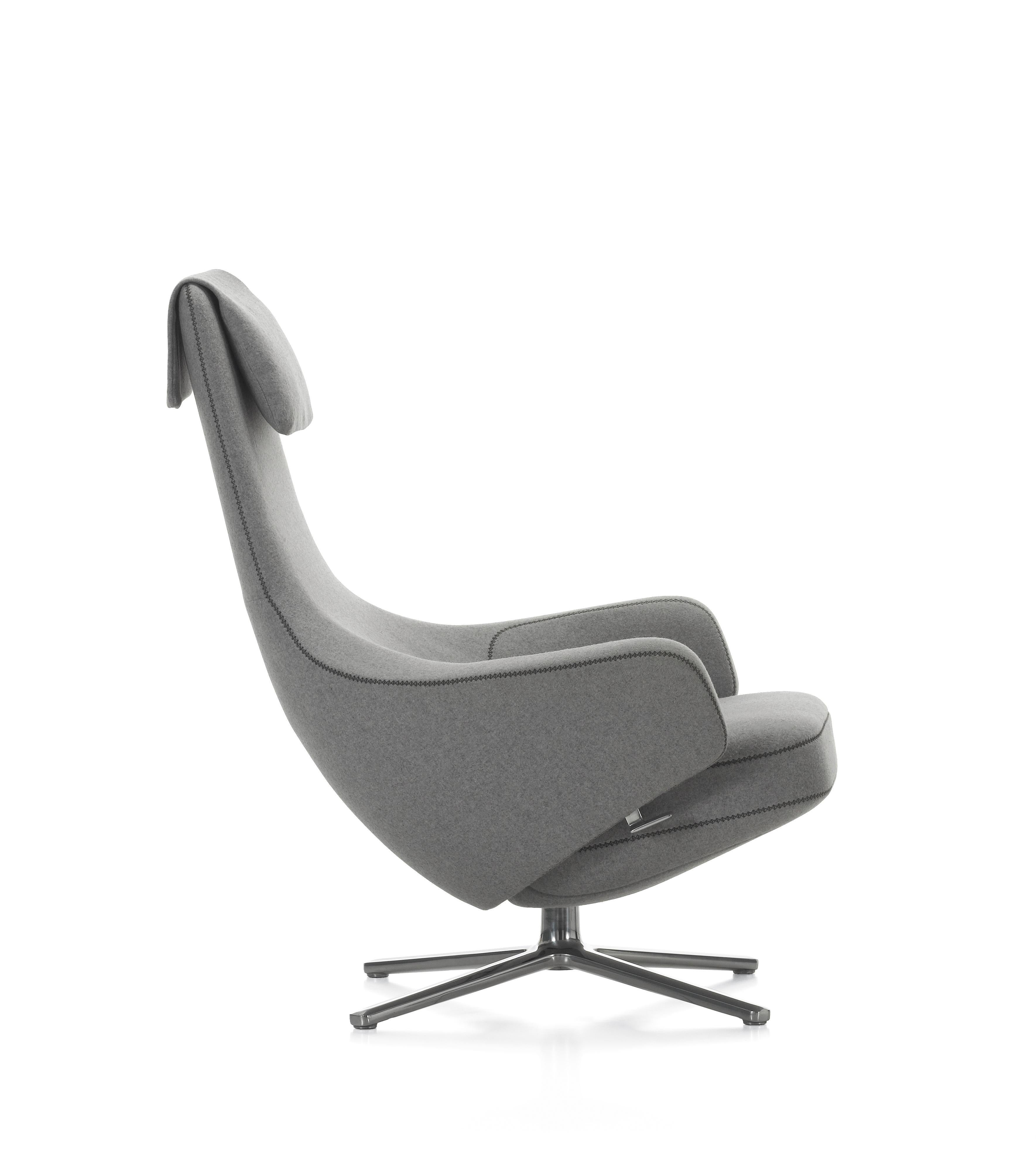 Contemporary Vitra Repos Lounge Chair in Pebble Grey Cosy by Antonio Citterio For Sale