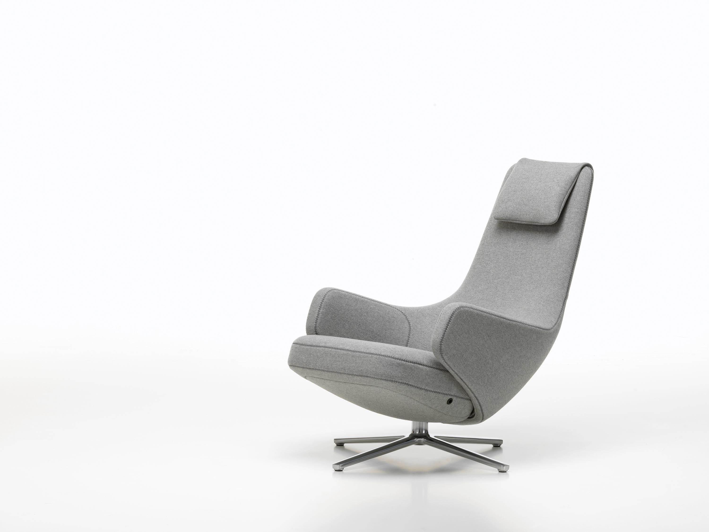 Upholstery Vitra Repos Lounge Chair in Pebble Grey Cosy by Antonio Citterio For Sale