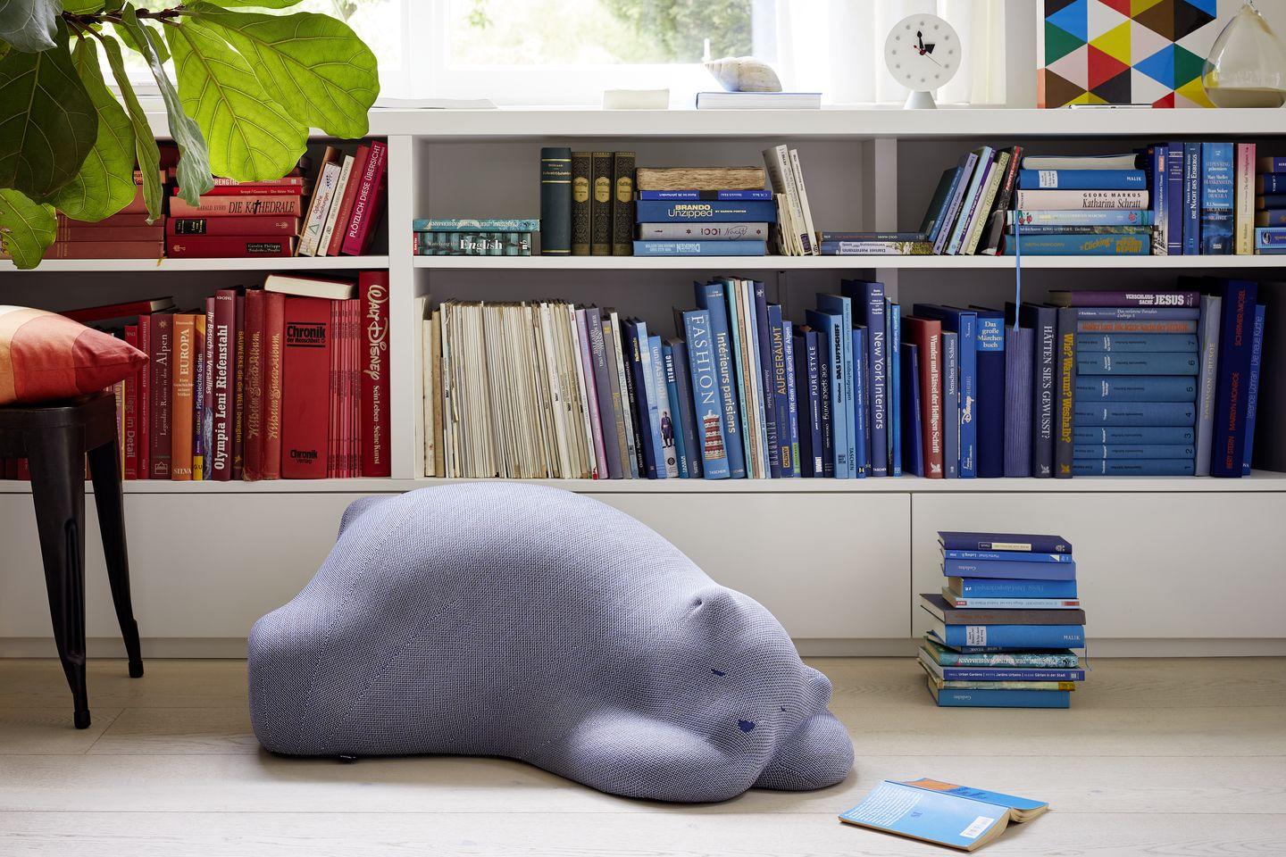 Swiss Vitra Resting Bear in Blue by Front For Sale