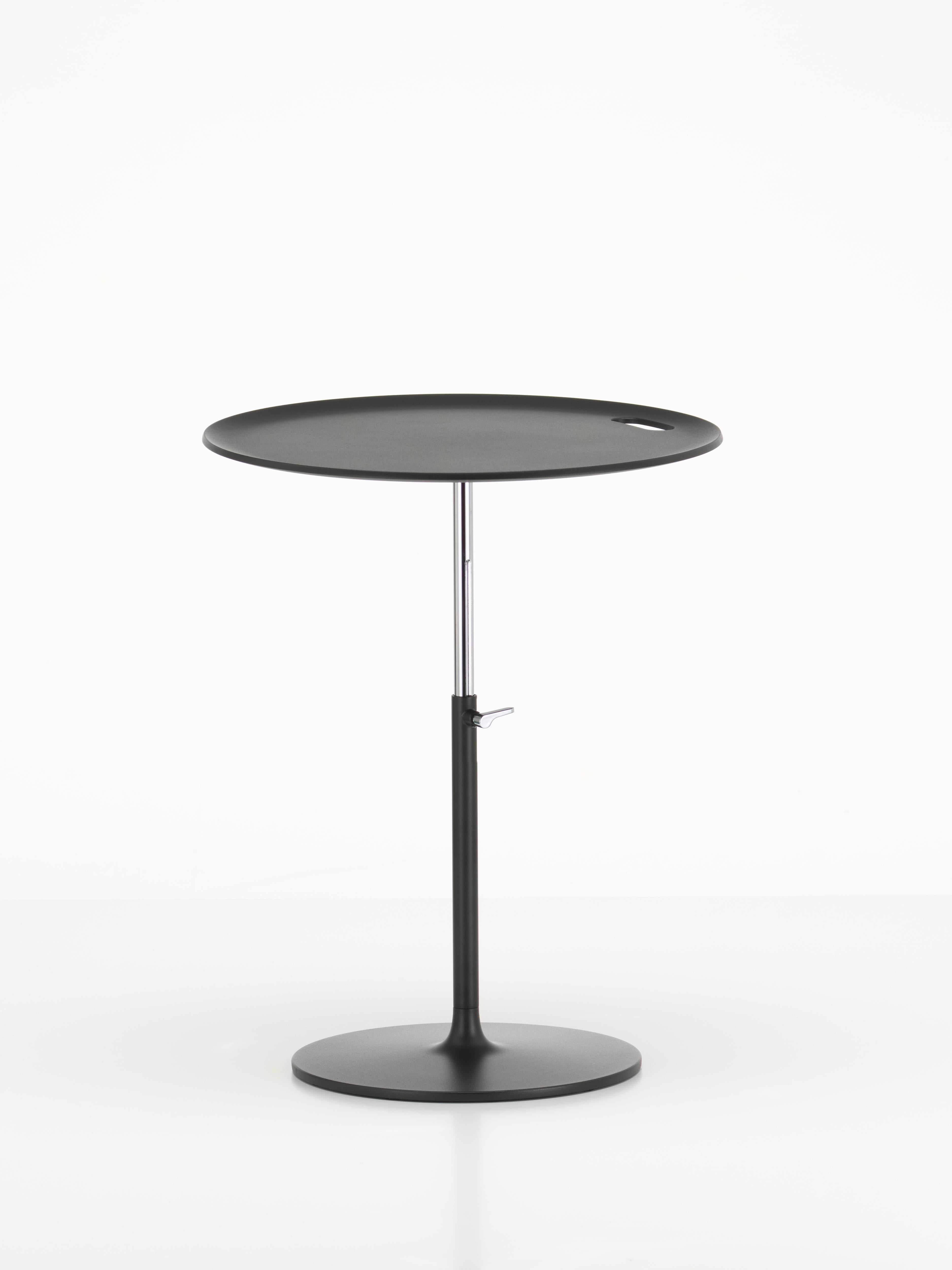 These products are only available in the United States.

The Rise Table was designed by Jasper Morrison as a practical companion for the home. The circular form of the occasional table‘s top and base make it an appealing decorative accent in any