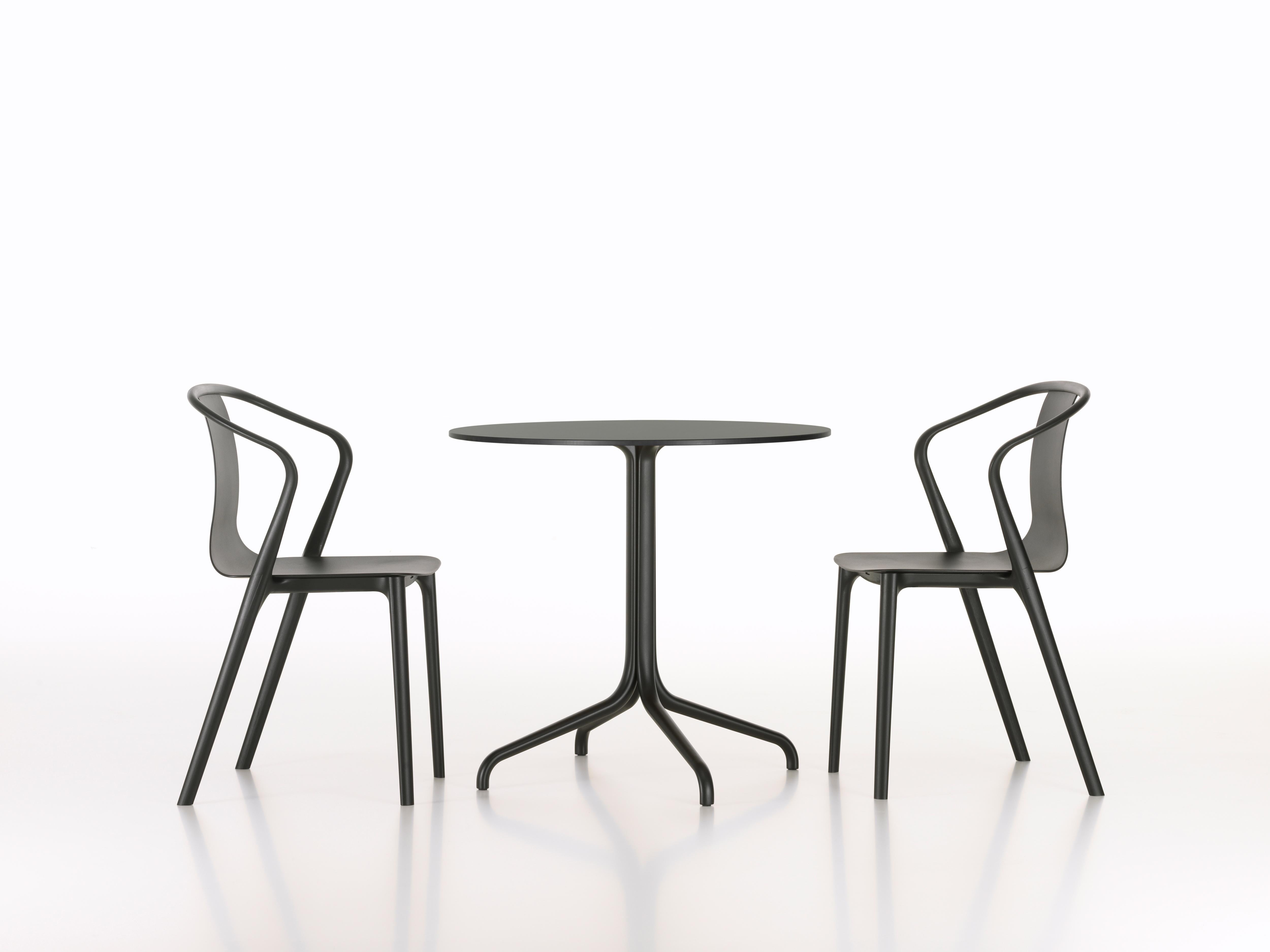 Modern Vitra Belleville Round Table Outdoor in Black by Ronan & Erwan Bouroullec For Sale