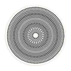 Vitra Round Geometric Tablecloth in Black by Alexander Girard