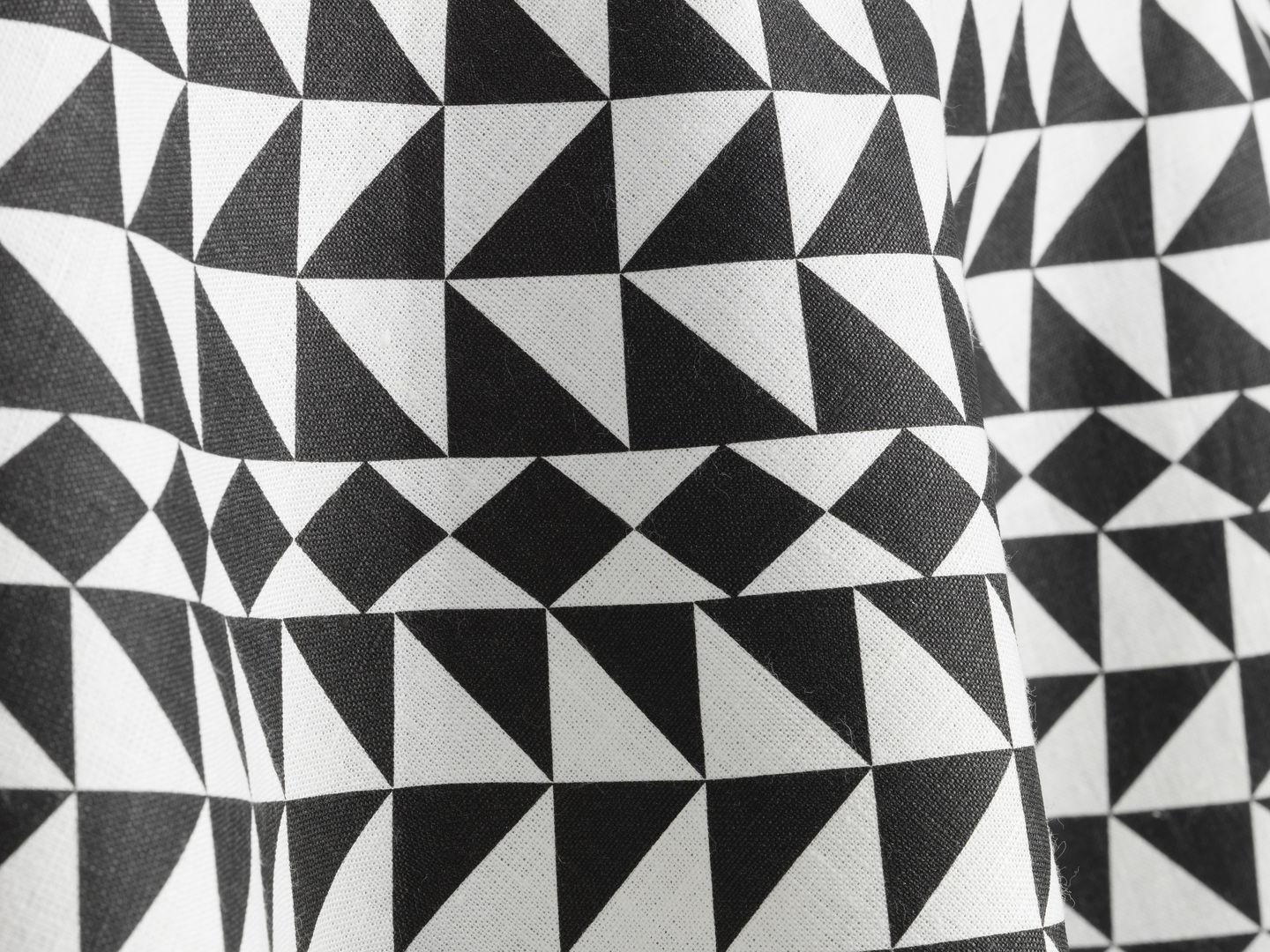 Modern Vitra Round Geometric Tablecloth in Black by Alexander Girard For Sale