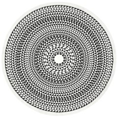 Vitra Round Geometric Tablecloth in Black by Alexander Girard