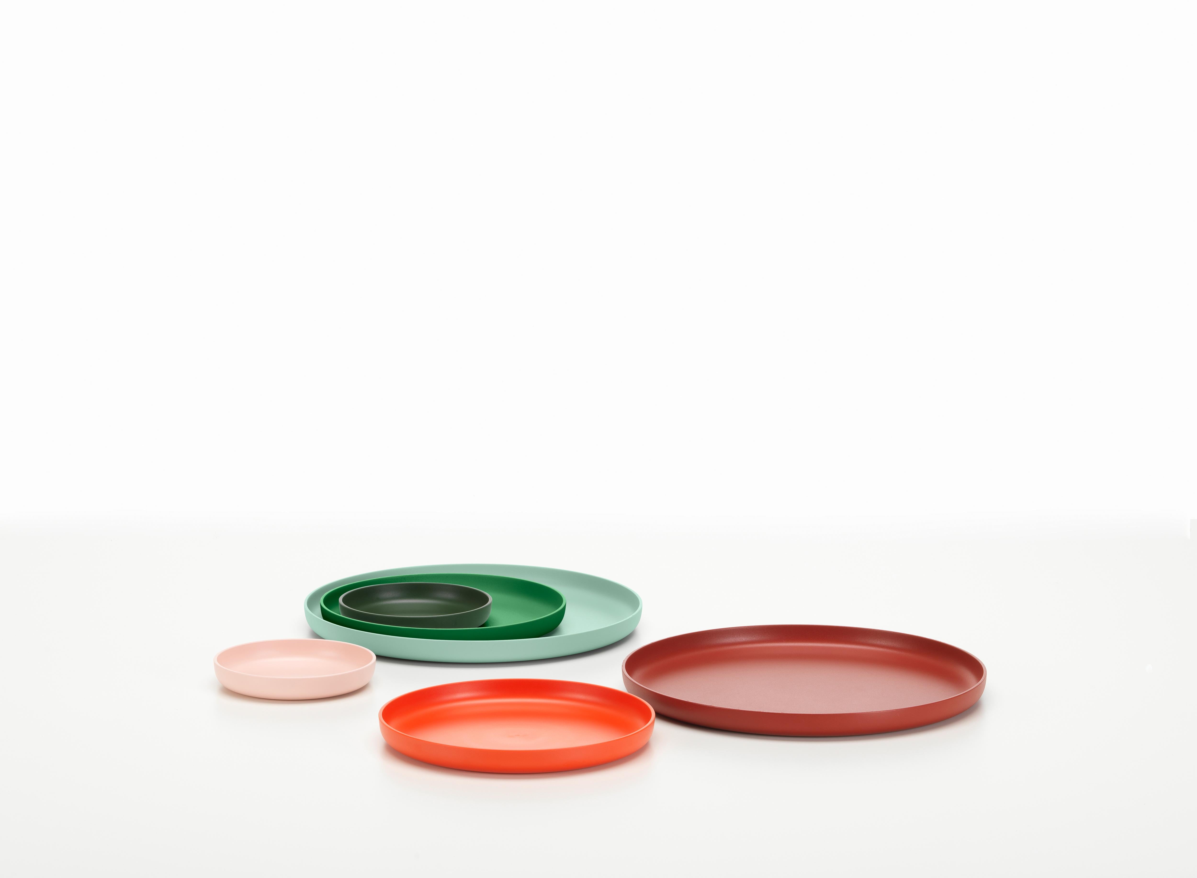 These products are only available in the United States.

At first glance, the Trays appear to be simple, flat dishes made of plastic. They were, however, developed by Jasper Morrison as a set of three, in carefully harmonized colors and sizes, in