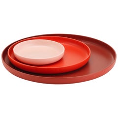 Vitra Set of Three Trays in Red by Jasper Morrison
