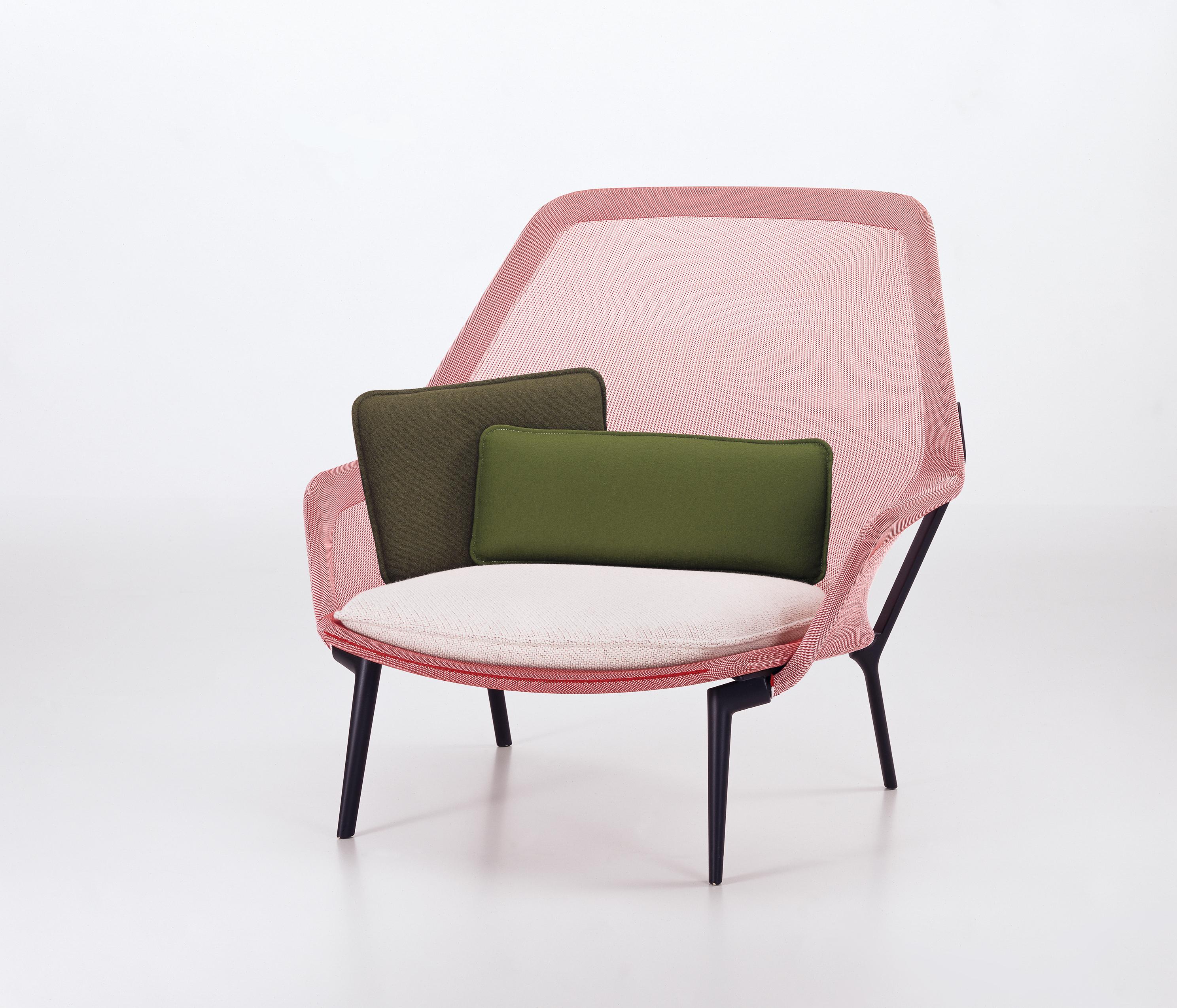 These products are only available in the United States.

Ronan and Erwan Bouroullec created this expansive armchair by using an extremely strong, precisely shaped knit which is stretched over the metal frame like a fitted stocking. Thanks to the