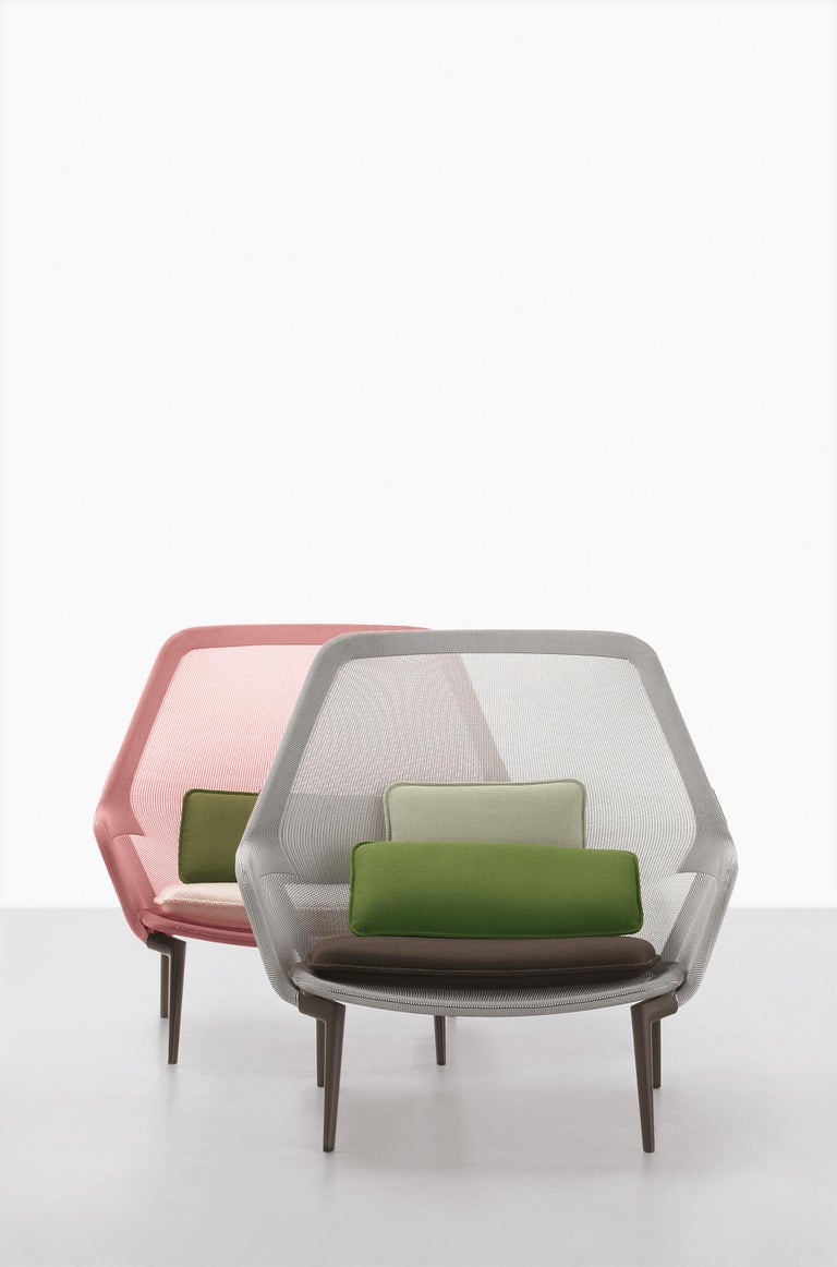 Vitra Slow Chair in Red and Cream by Ronan and Erwan Bouroullec For