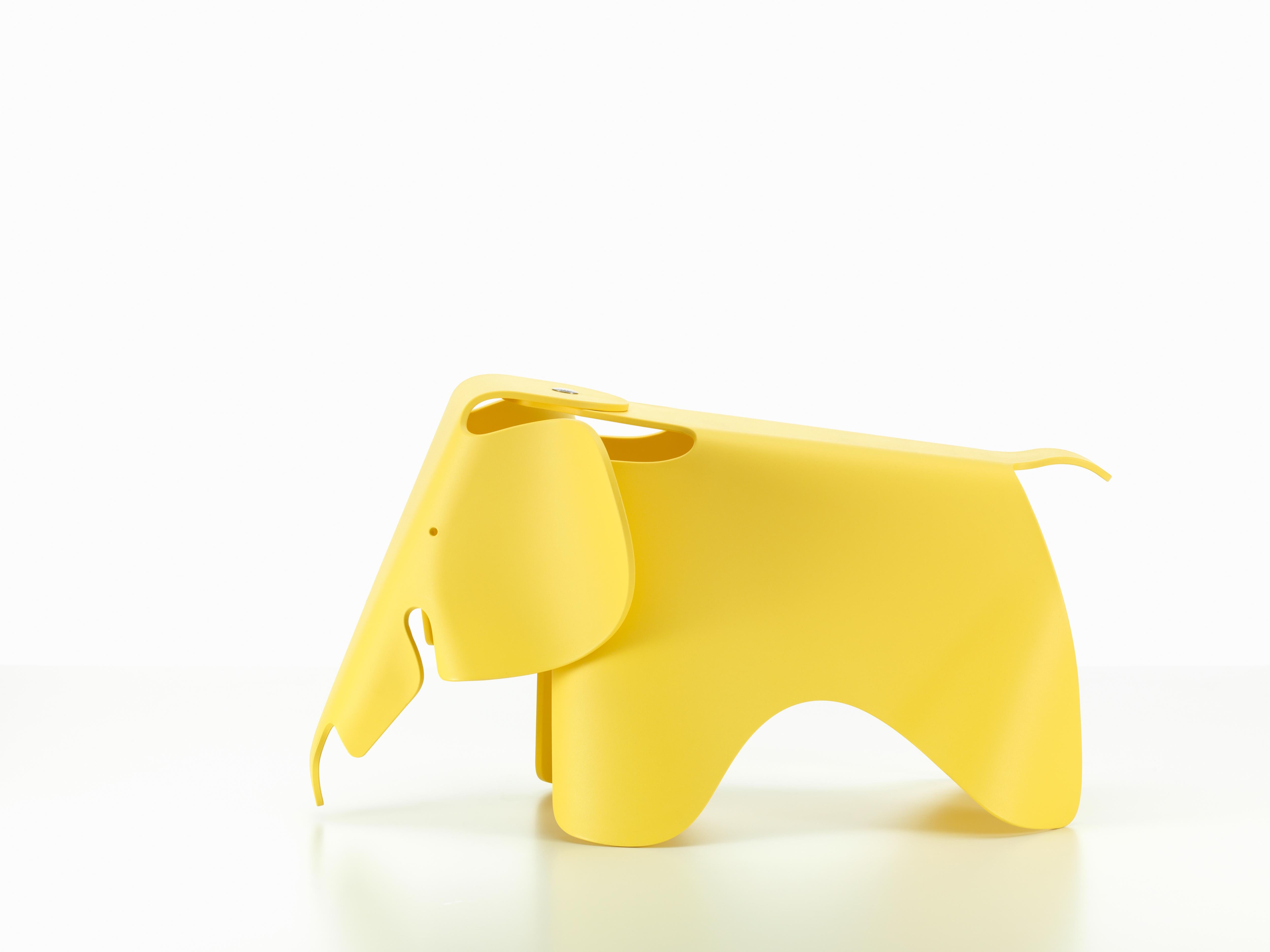 These items are currently only available in the United States.

Charles and Ray Eames developed a toy elephant made of plywood in 1945; however, this piece never went into production. A scaled-down version, the Eames Elephant (small) made of